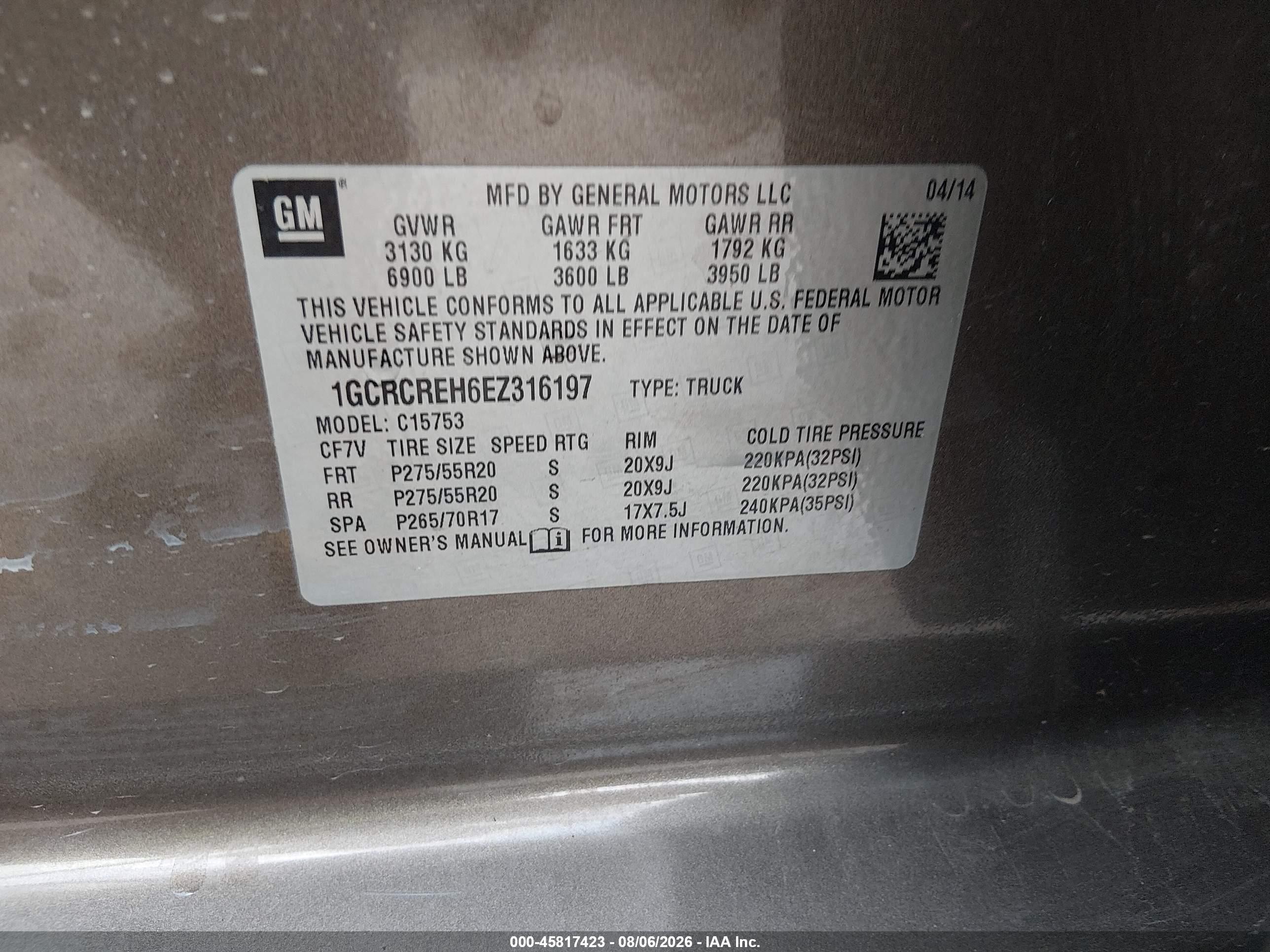 2014 Chevrolet Silverado 1500 Lt Brown vin: 1GCRCREH6EZ316197