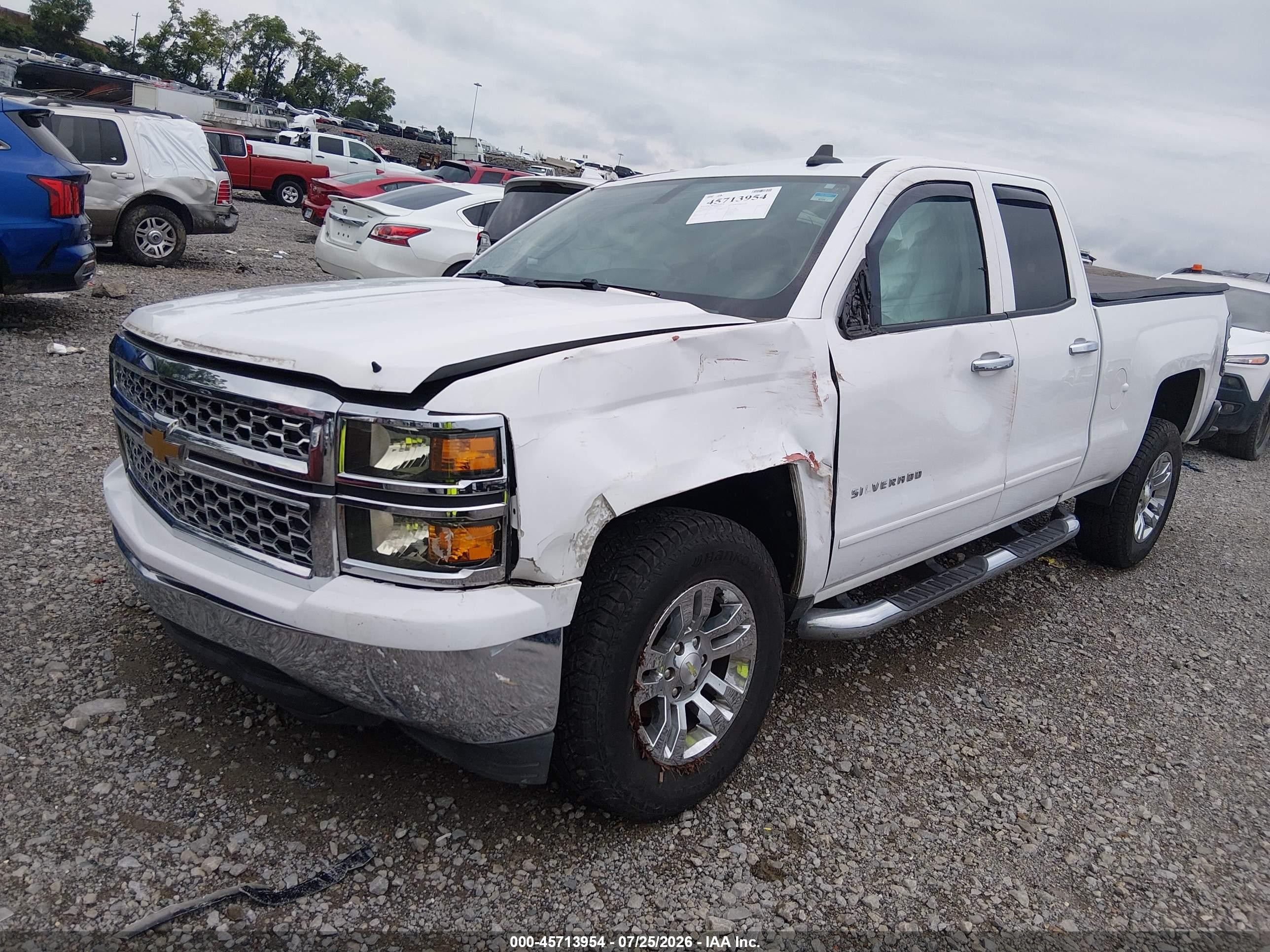 2015 Chevrolet Silverado 1500 Lt White vin: 1GCRCREH6FZ156193