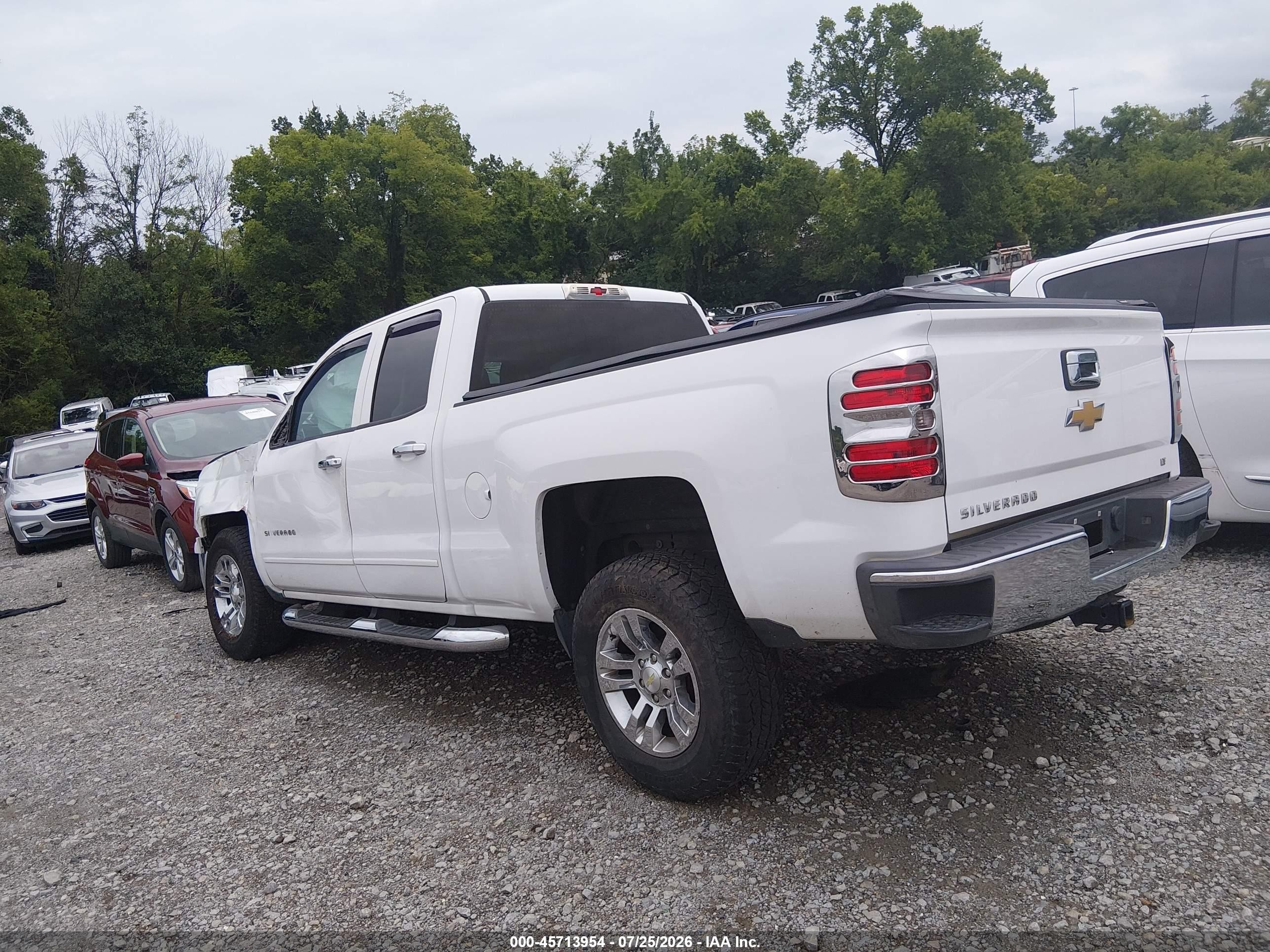 2015 Chevrolet Silverado 1500 Lt White vin: 1GCRCREH6FZ156193