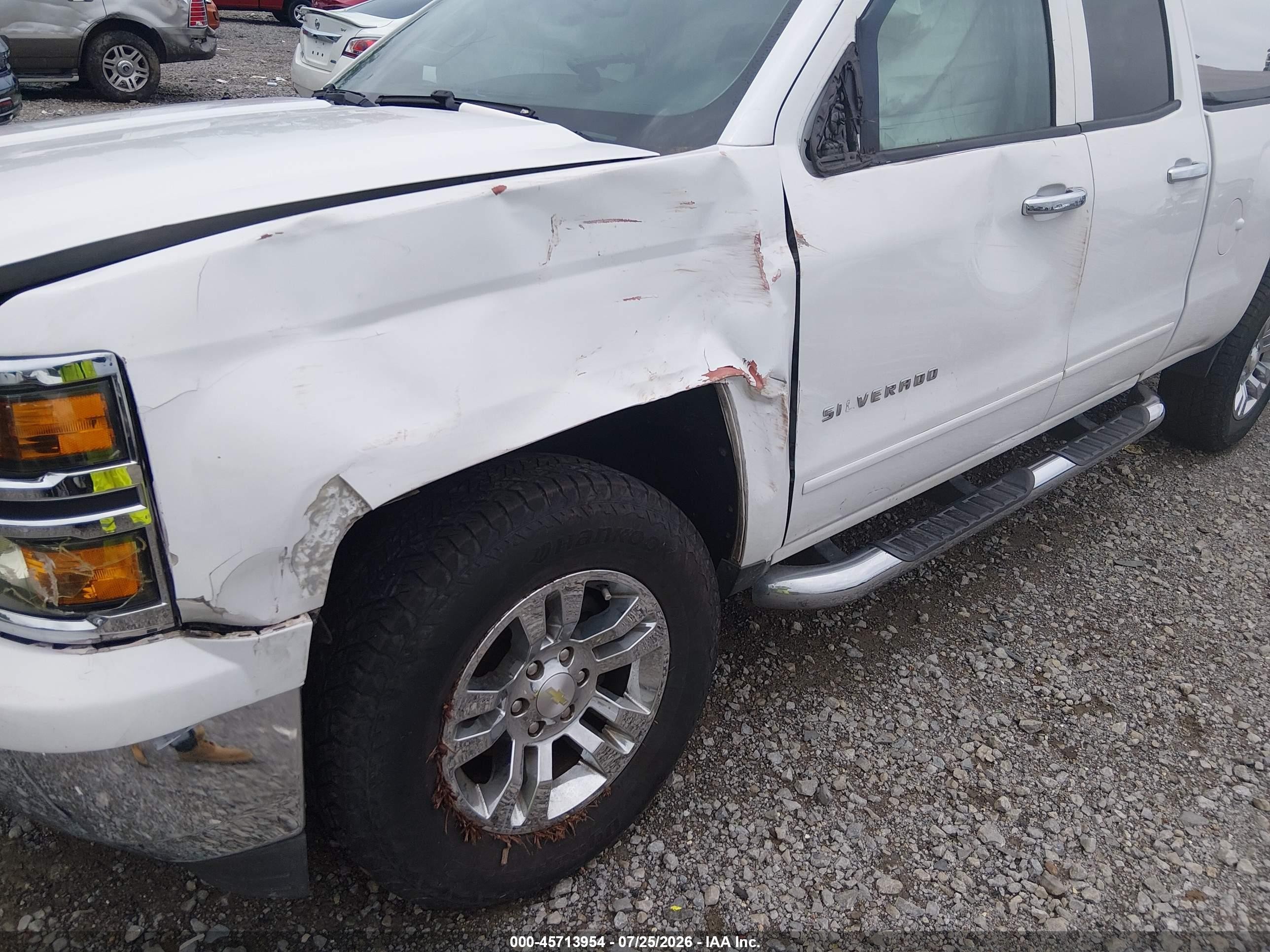 2015 Chevrolet Silverado 1500 Lt White vin: 1GCRCREH6FZ156193