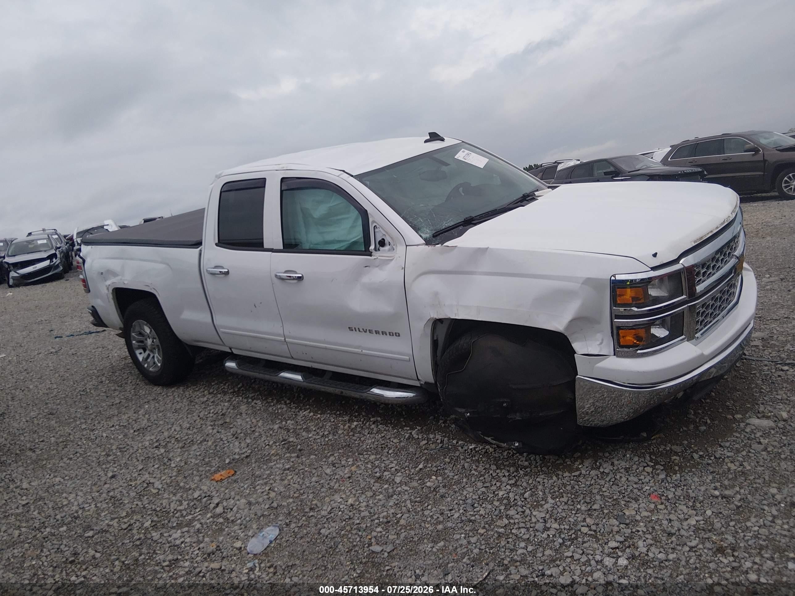 2015 Chevrolet Silverado 1500 Lt White vin: 1GCRCREH6FZ156193
