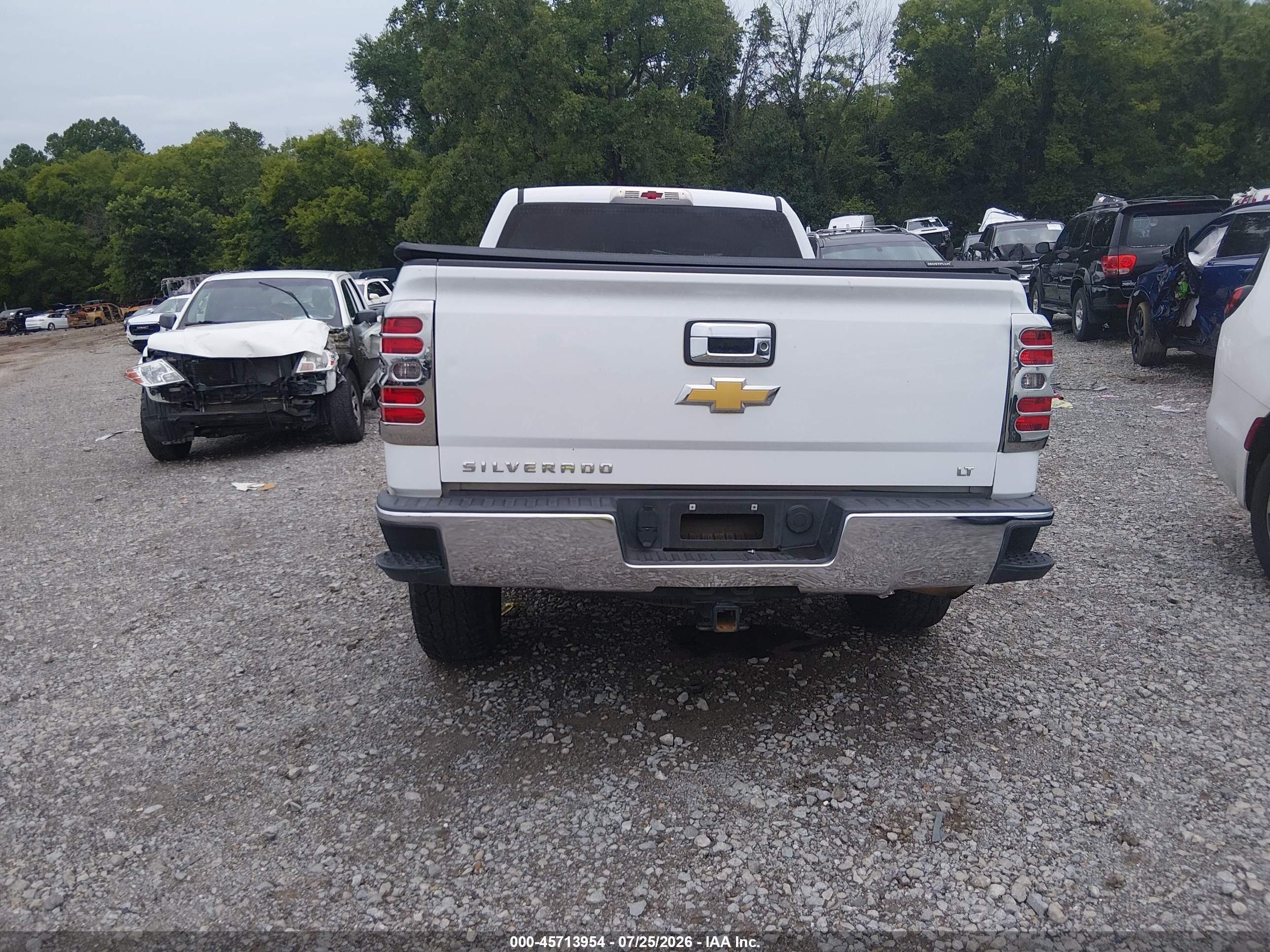 2015 Chevrolet Silverado 1500 Lt White vin: 1GCRCREH6FZ156193