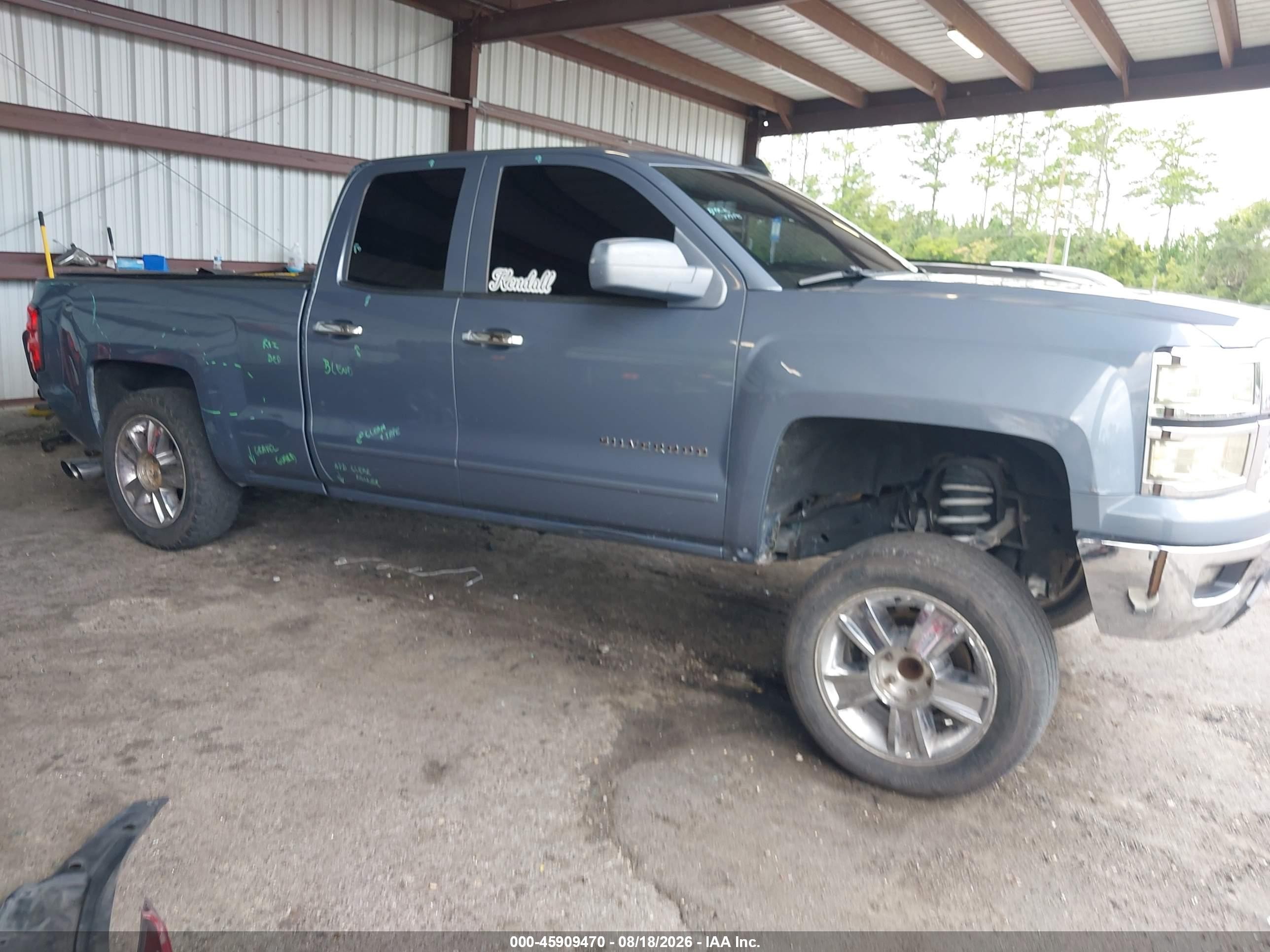 2015 Chevrolet Silverado 1500 Lt Blue vin: 1GCRCREH6FZ341781