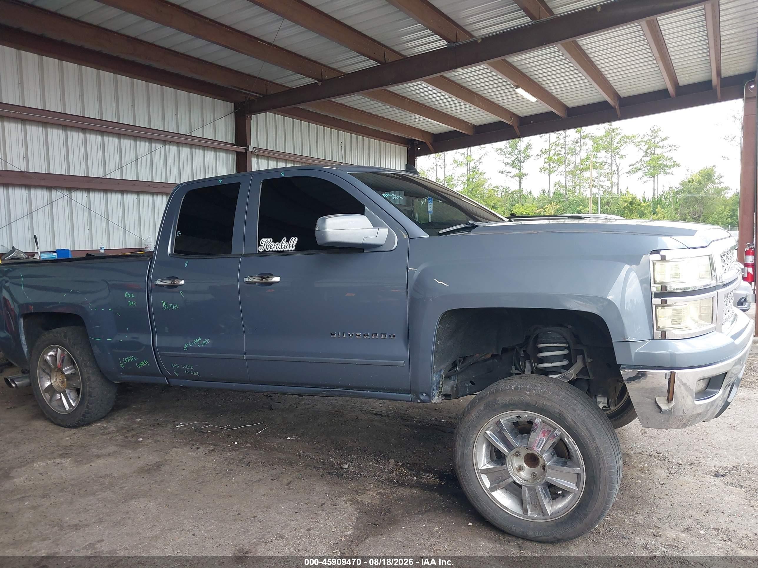 2015 Chevrolet Silverado 1500 Lt Blue vin: 1GCRCREH6FZ341781