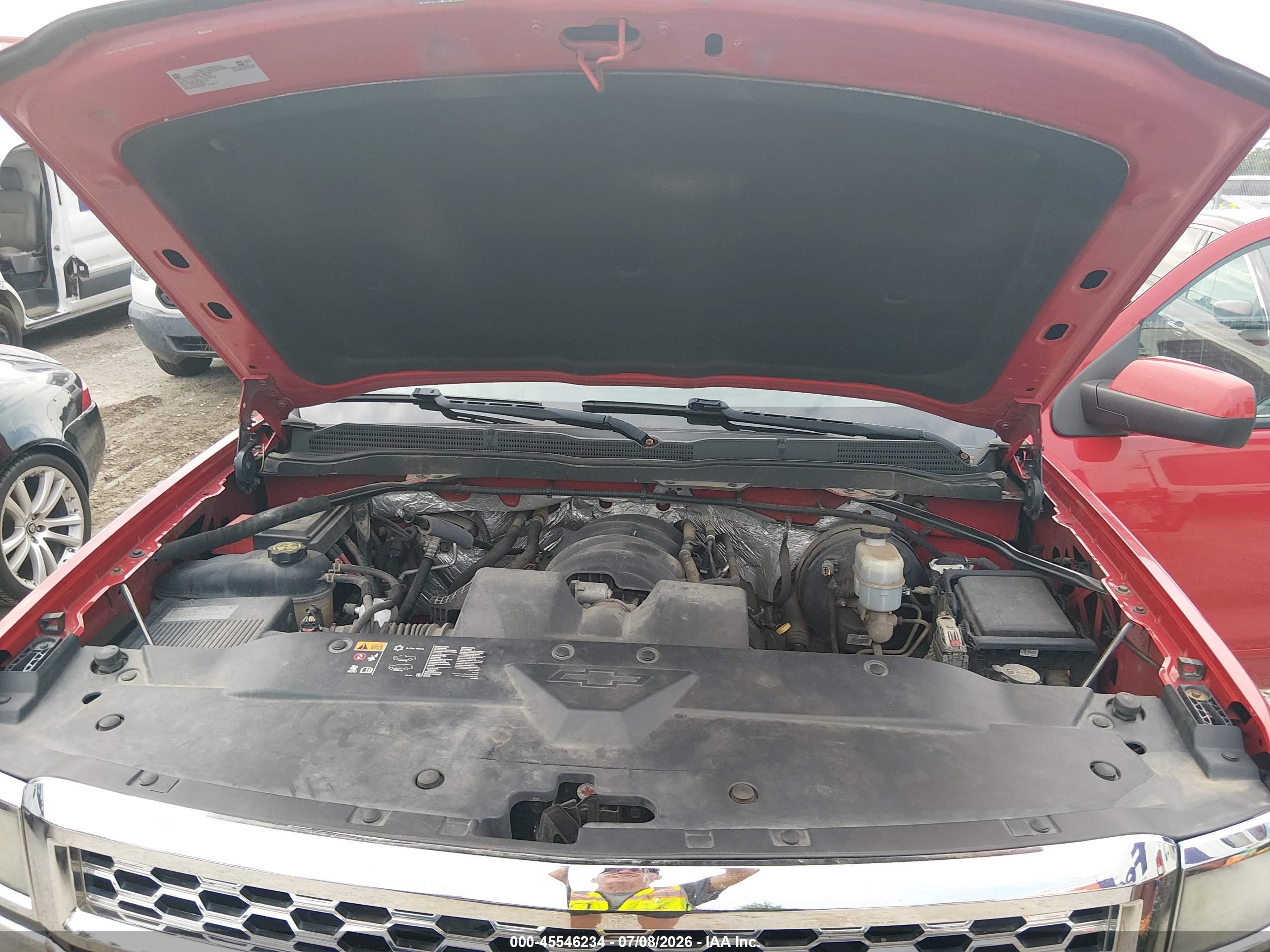 2015 Chevrolet Silverado 1500 1lt Красный vin: 1GCRCREH7FZ221410