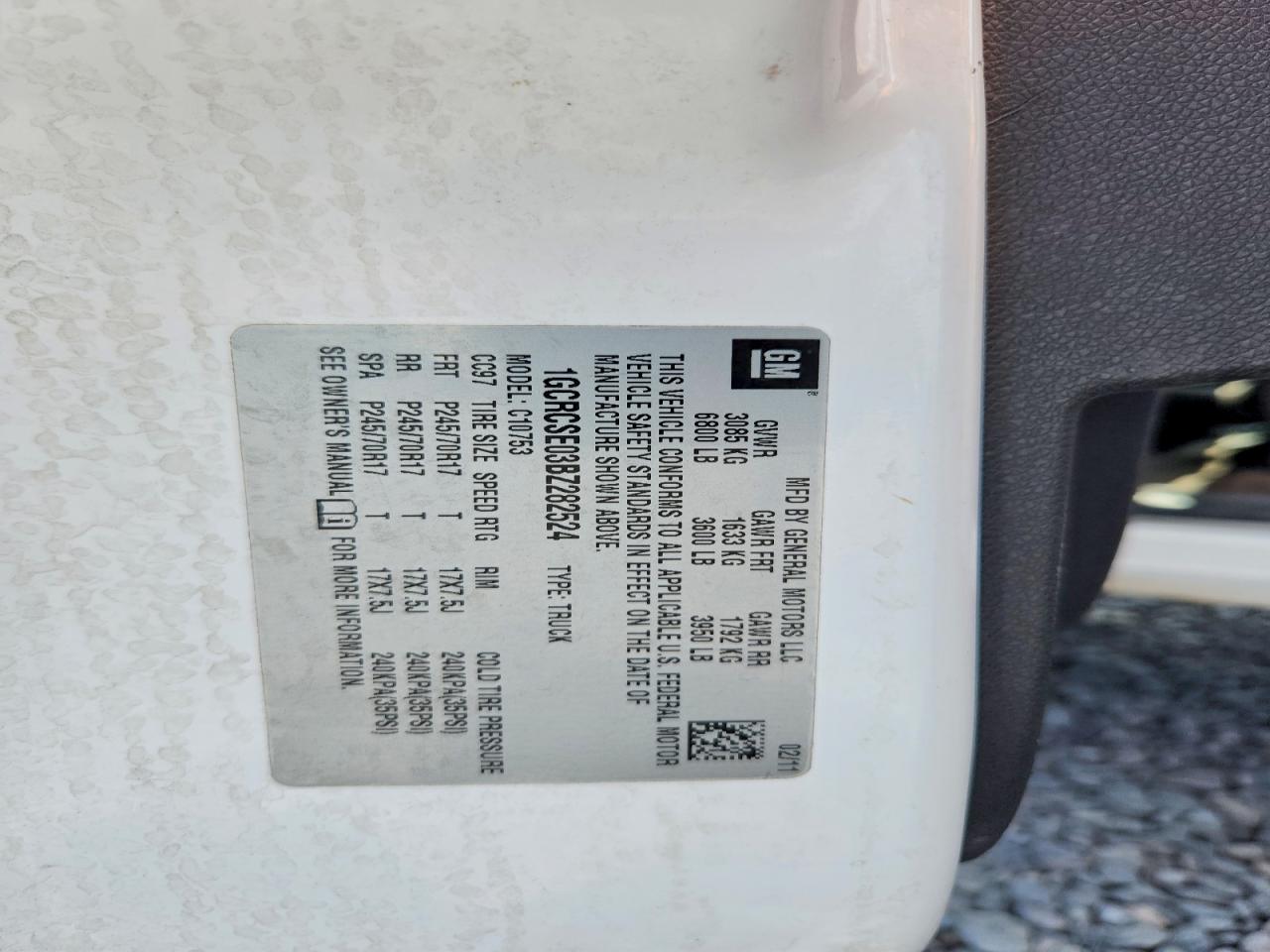 2011 Chevrolet Silverado C1500 Lt White vin: 1GCRCSE03BZ282524
