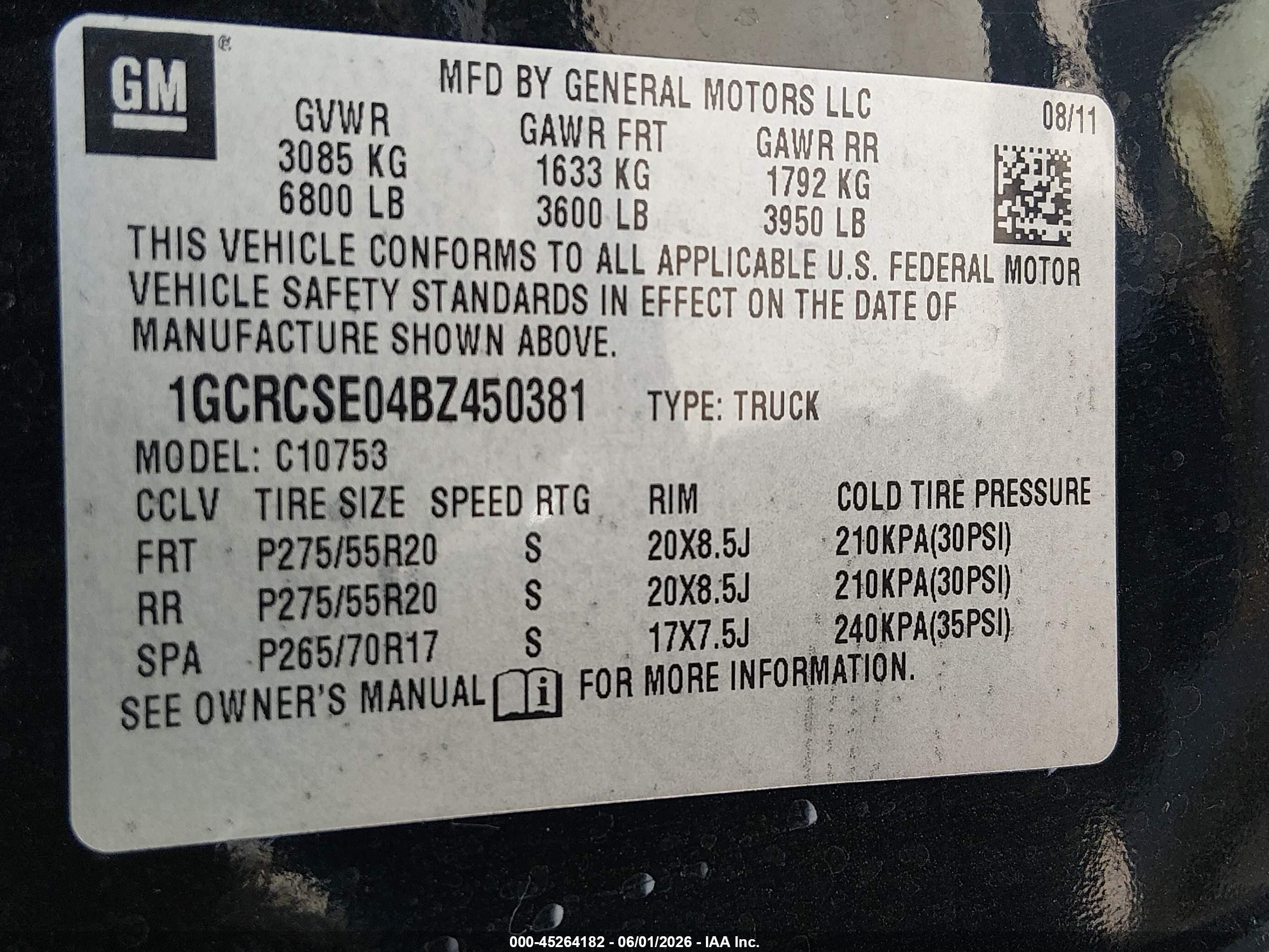 2011 Chevrolet Silverado 1500 Lt Черный vin: 1GCRCSE04BZ450381