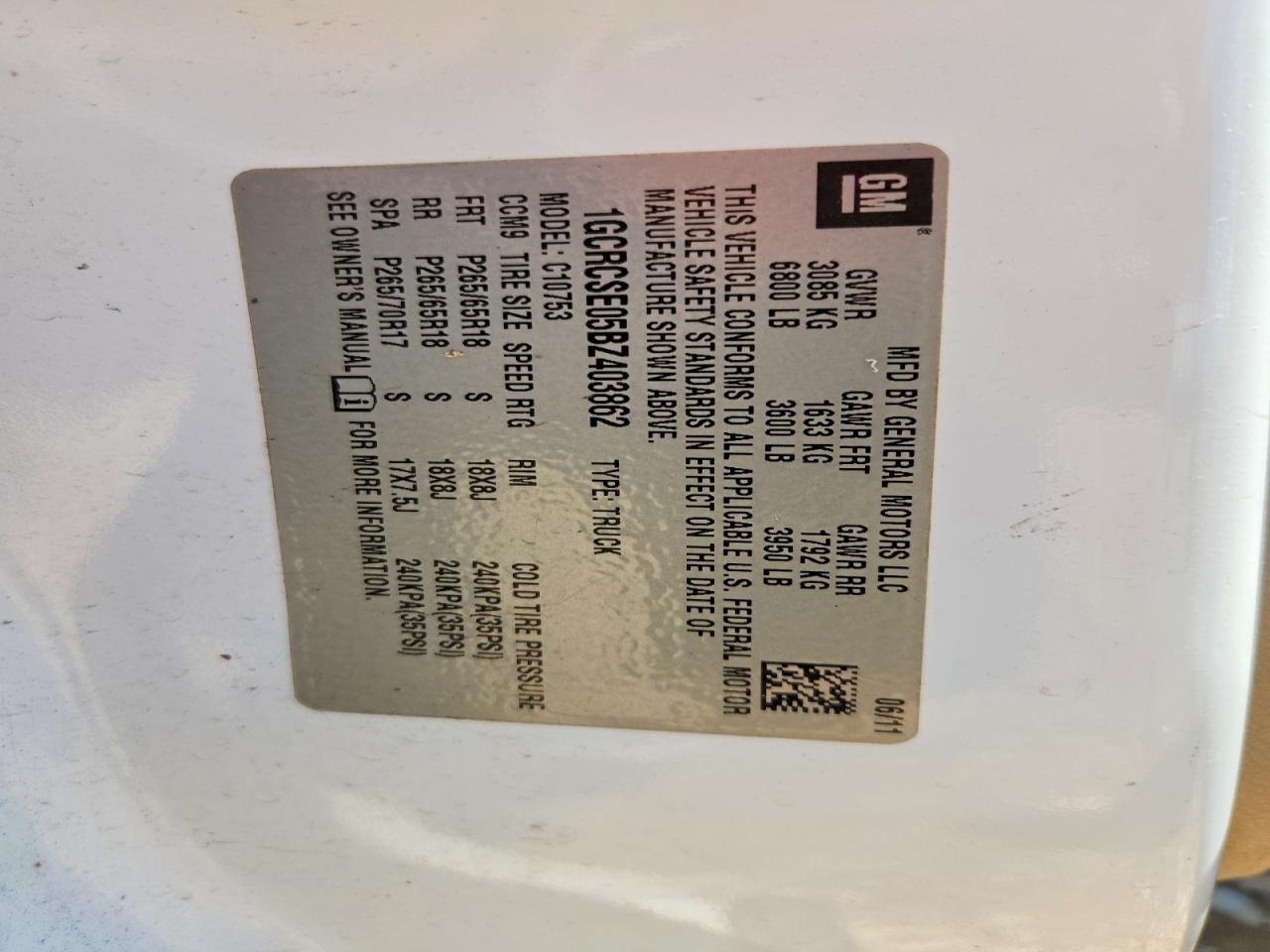 2011 Chevrolet Silverado C1500 Lt White vin: 1GCRCSE05BZ403862