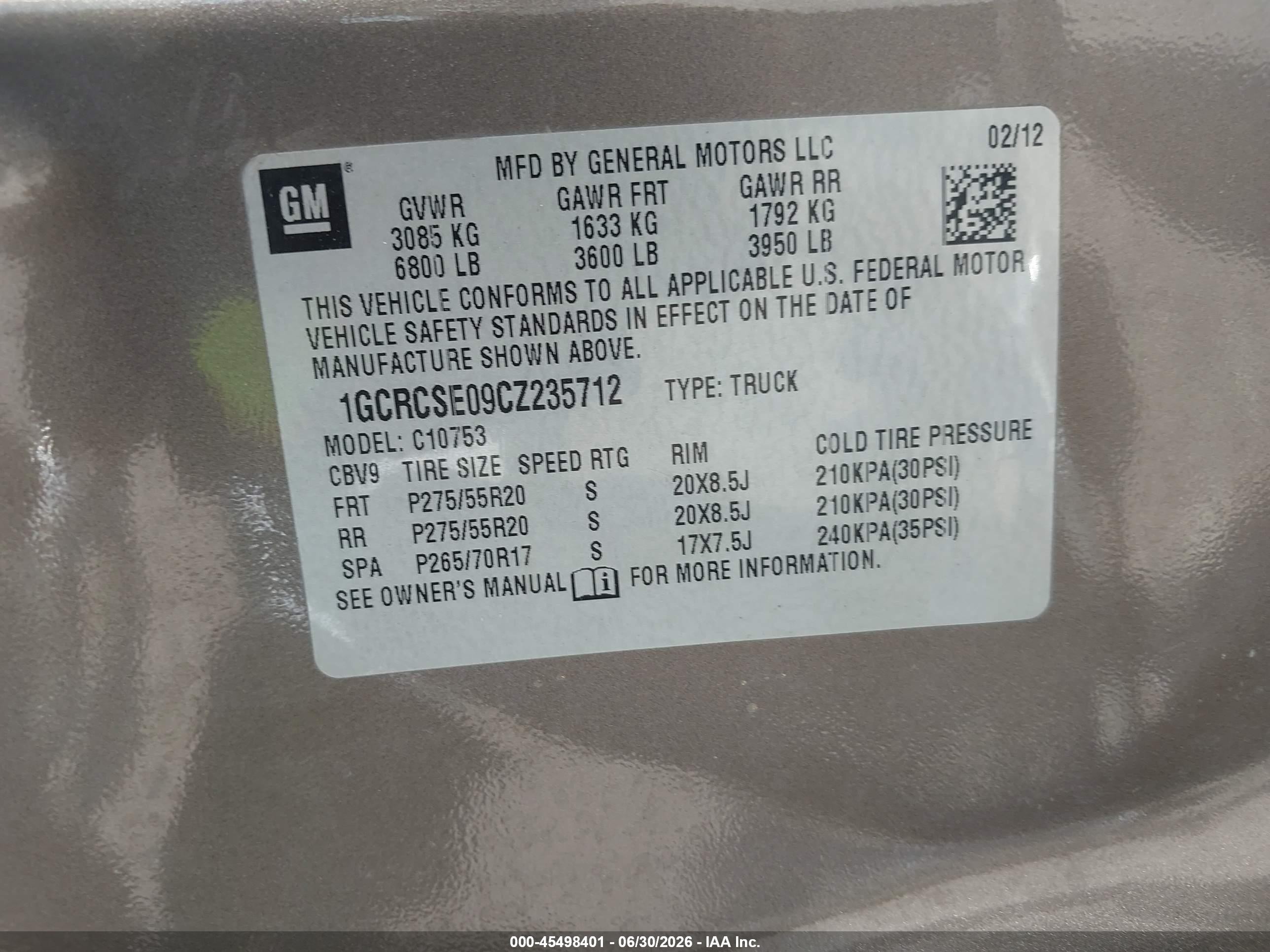 2012 Chevrolet Silverado 1500 Lt Brown vin: 1GCRCSE09CZ235712