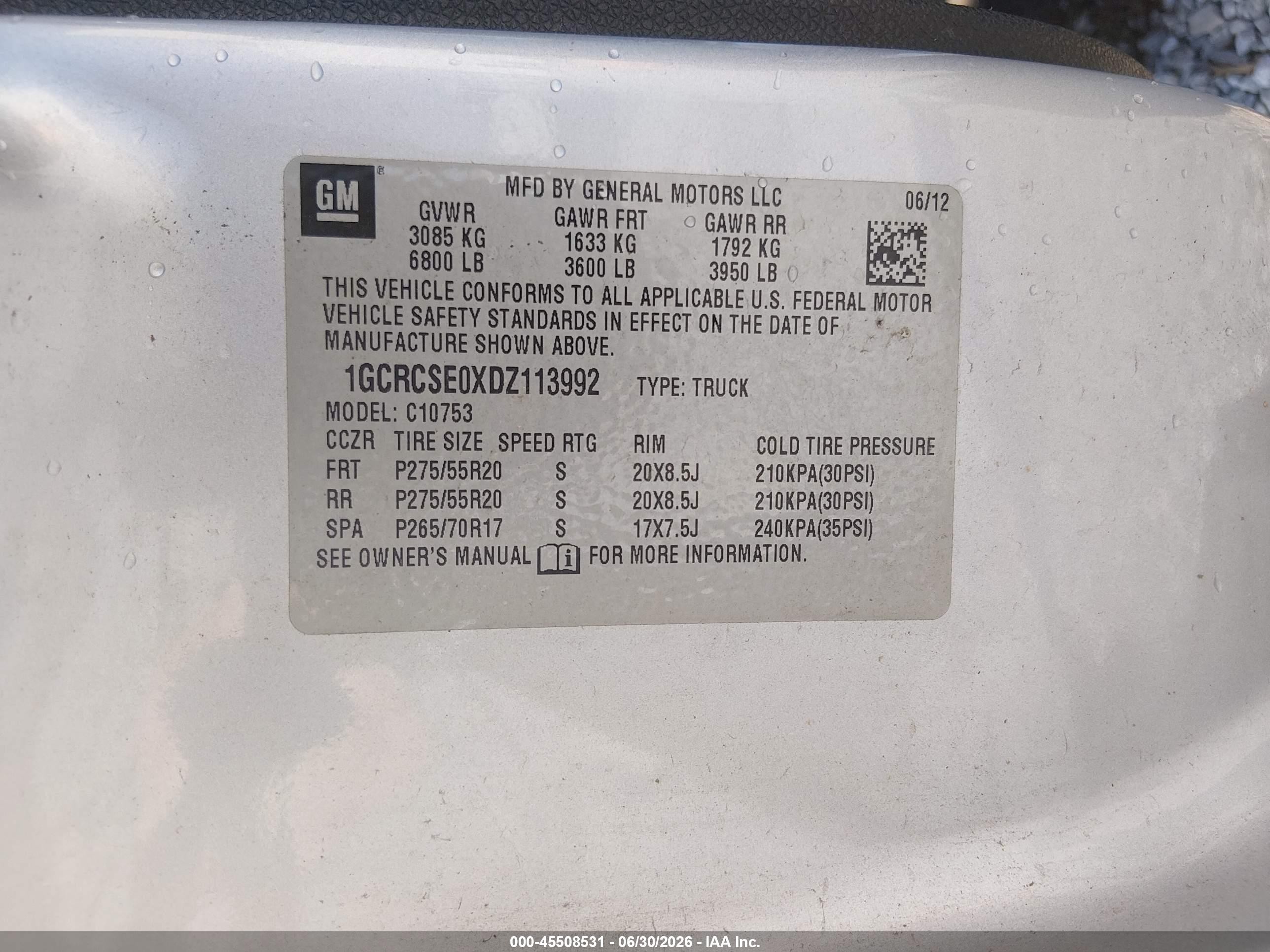 2013 Chevrolet Silverado 1500 Lt Белый vin: 1GCRCSE0XDZ113992