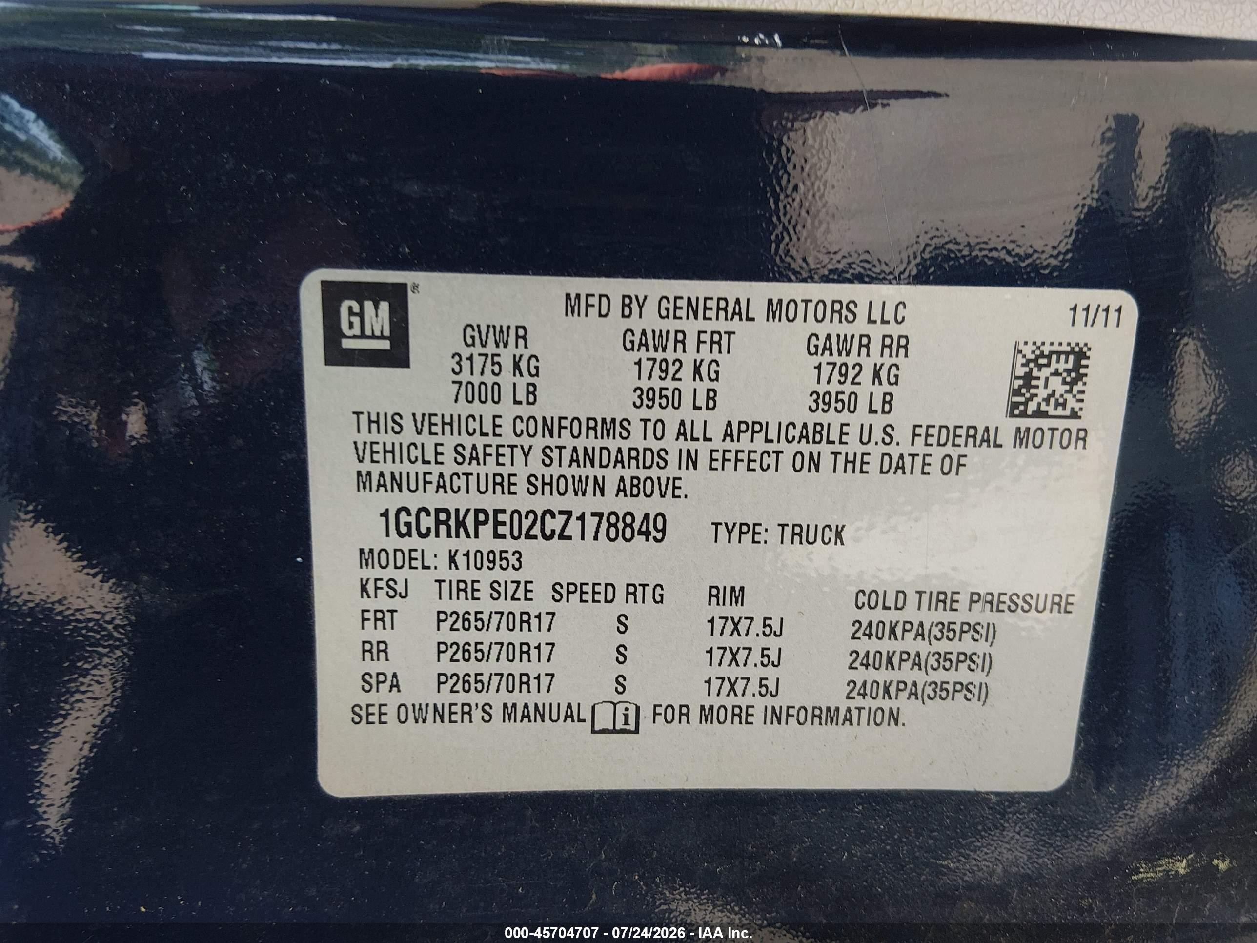 2012 Chevrolet Silverado 1500 Work Truck Blue vin: 1GCRKPE02CZ178849