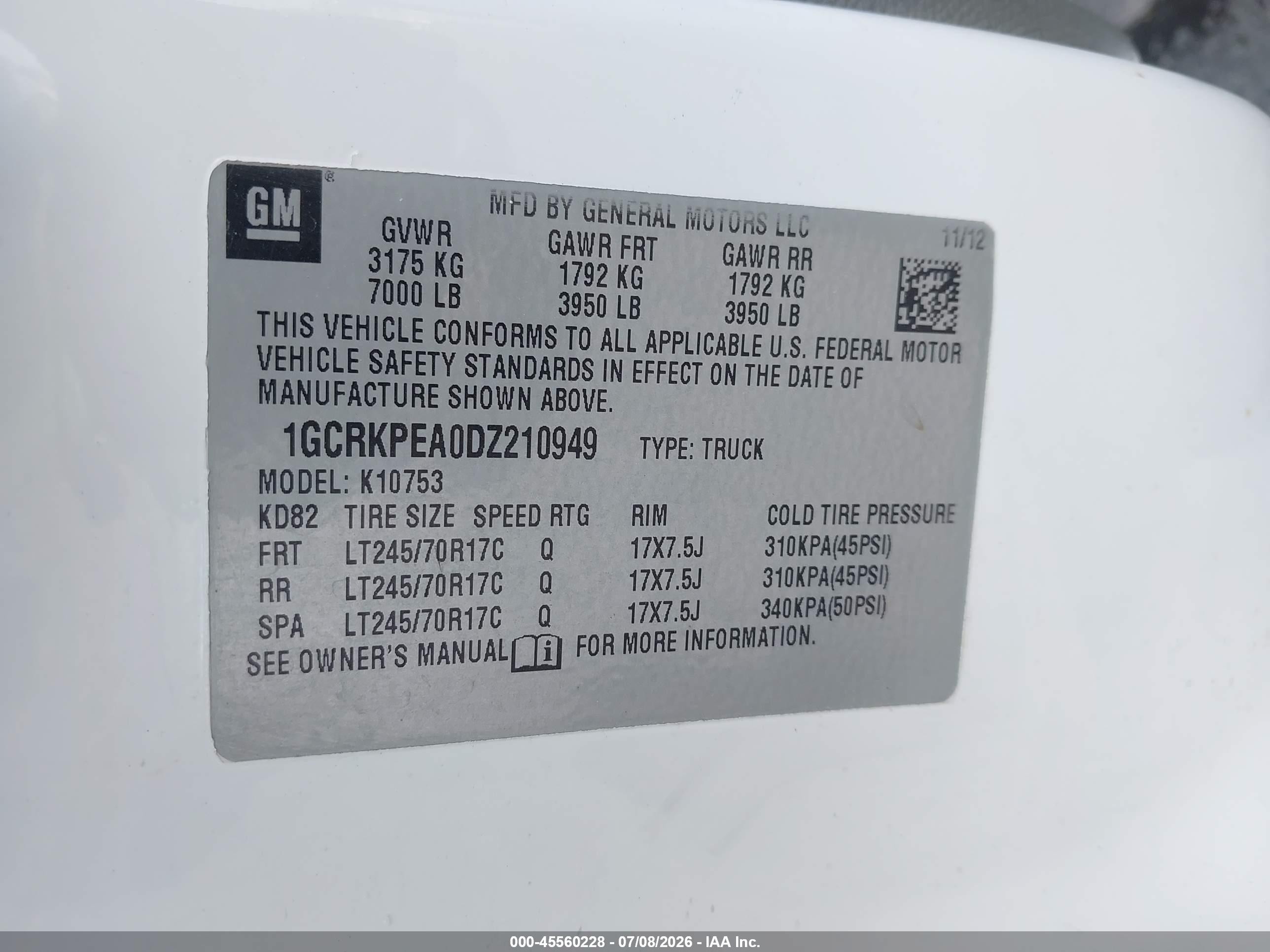 2013 Chevrolet Silverado 1500 Work Truck White vin: 1GCRKPEA0DZ210949