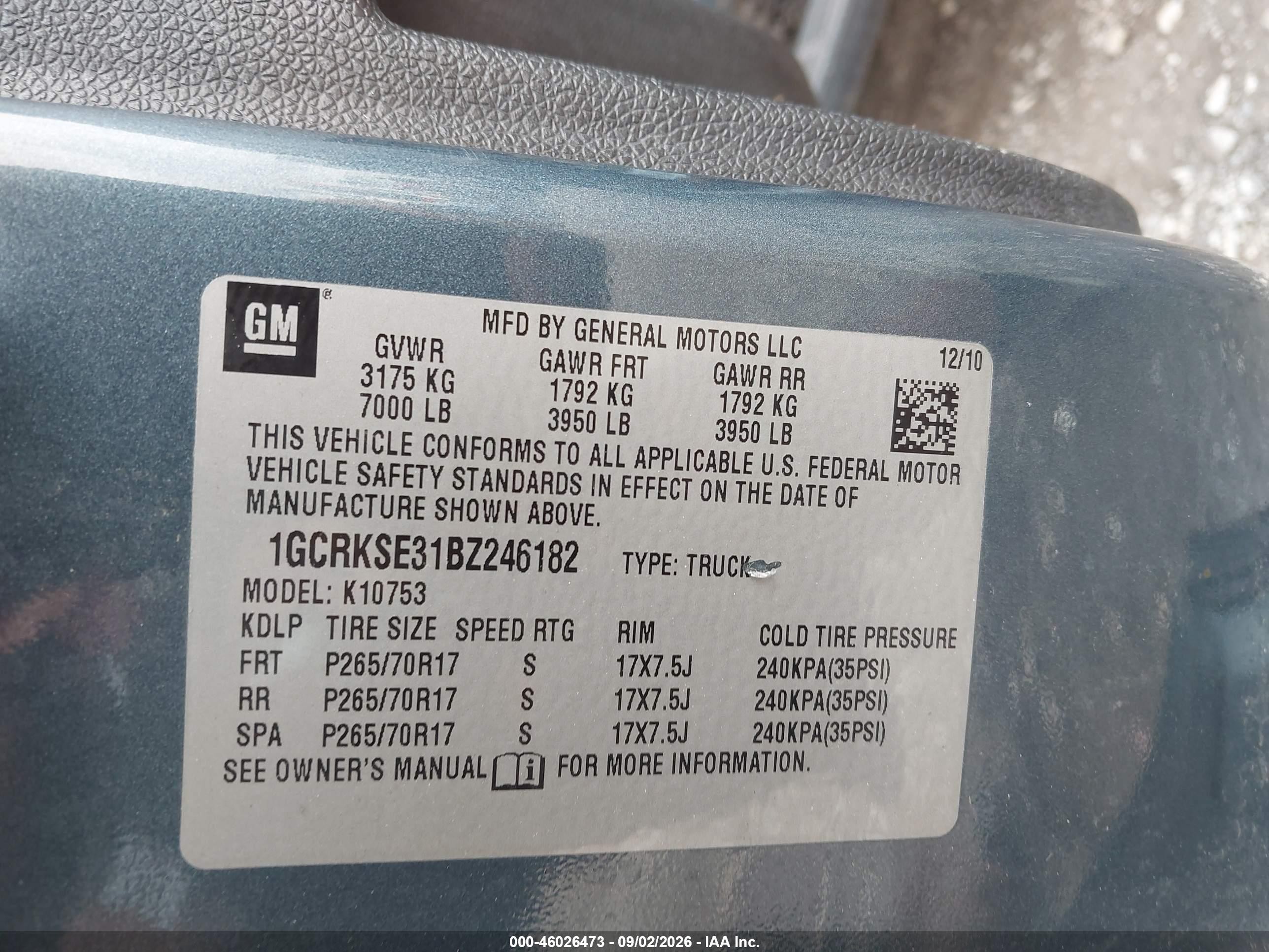 2011 Chevrolet Silverado 1500 Lt Blue vin: 1GCRKSE31BZ246182