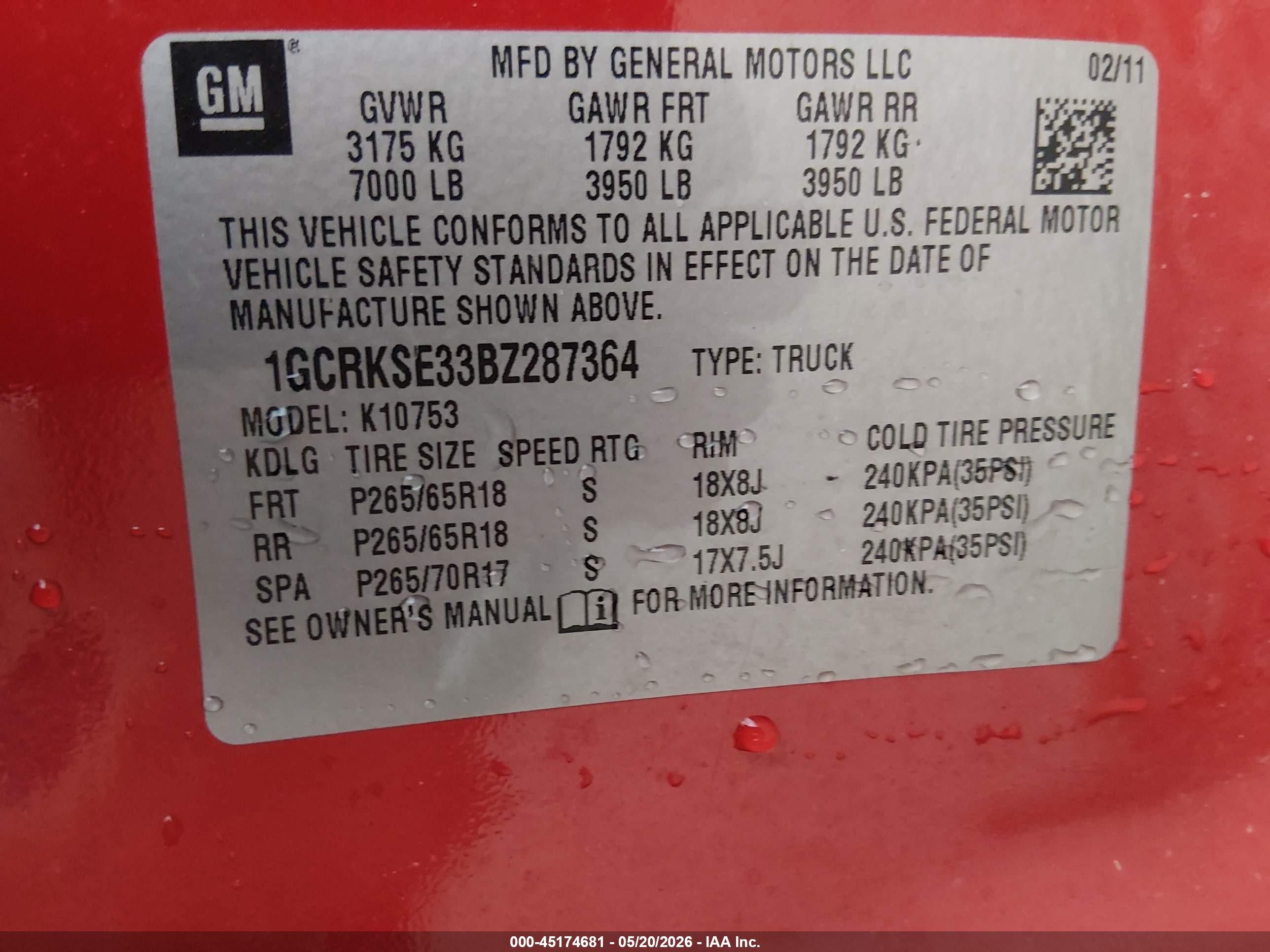2011 Chevrolet Silverado 1500 Lt Red vin: 1GCRKSE33BZ287364