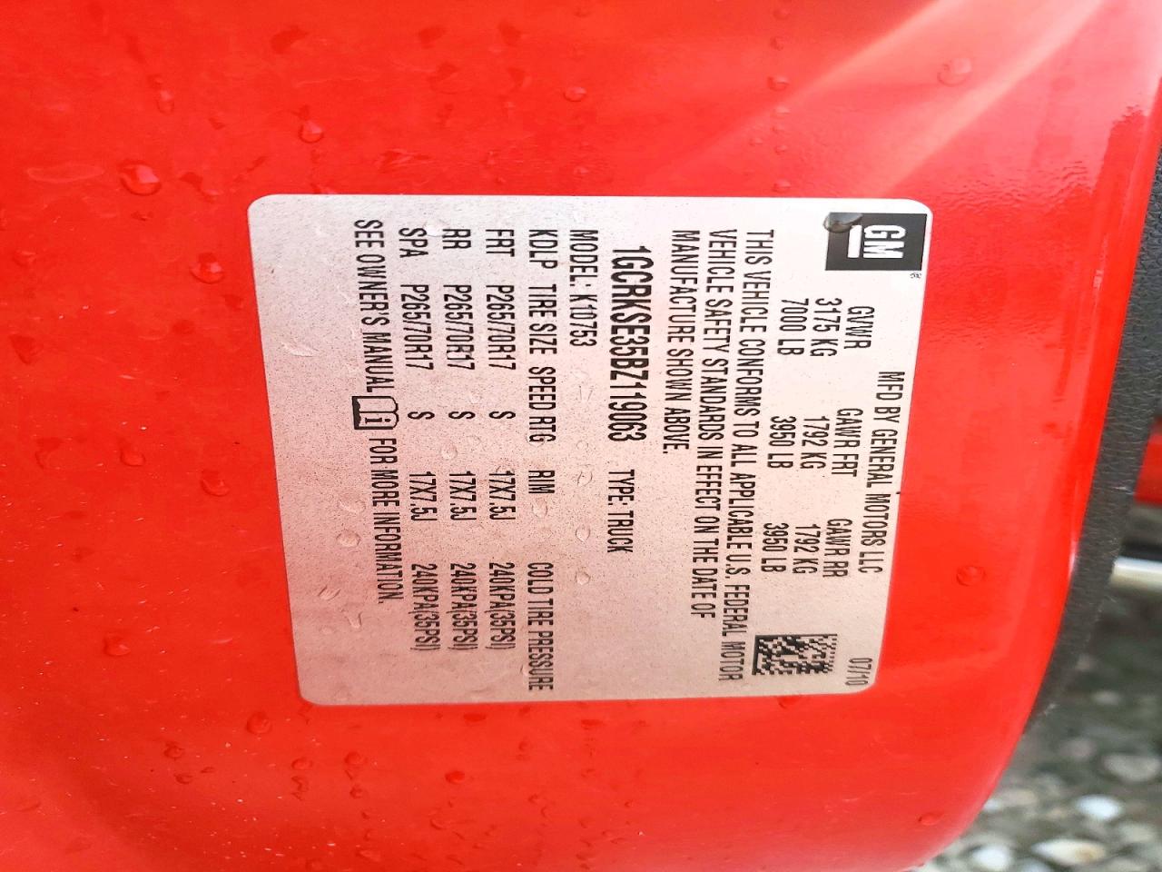 2011 Chevrolet Silverado K1500 Lt Red vin: 1GCRKSE35BZ119063