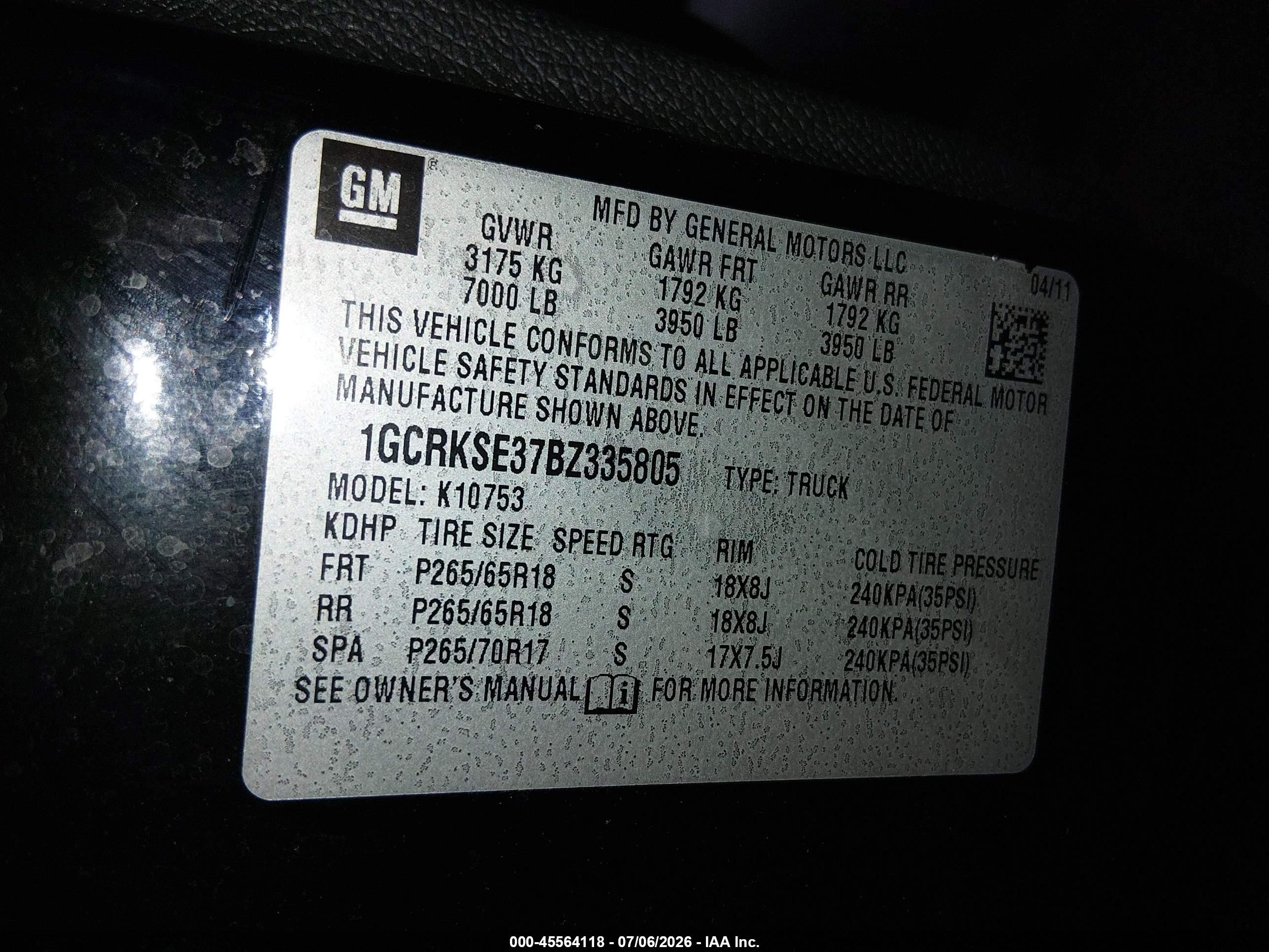 2011 Chevrolet Silverado 1500 Lt Black vin: 1GCRKSE37BZ335805