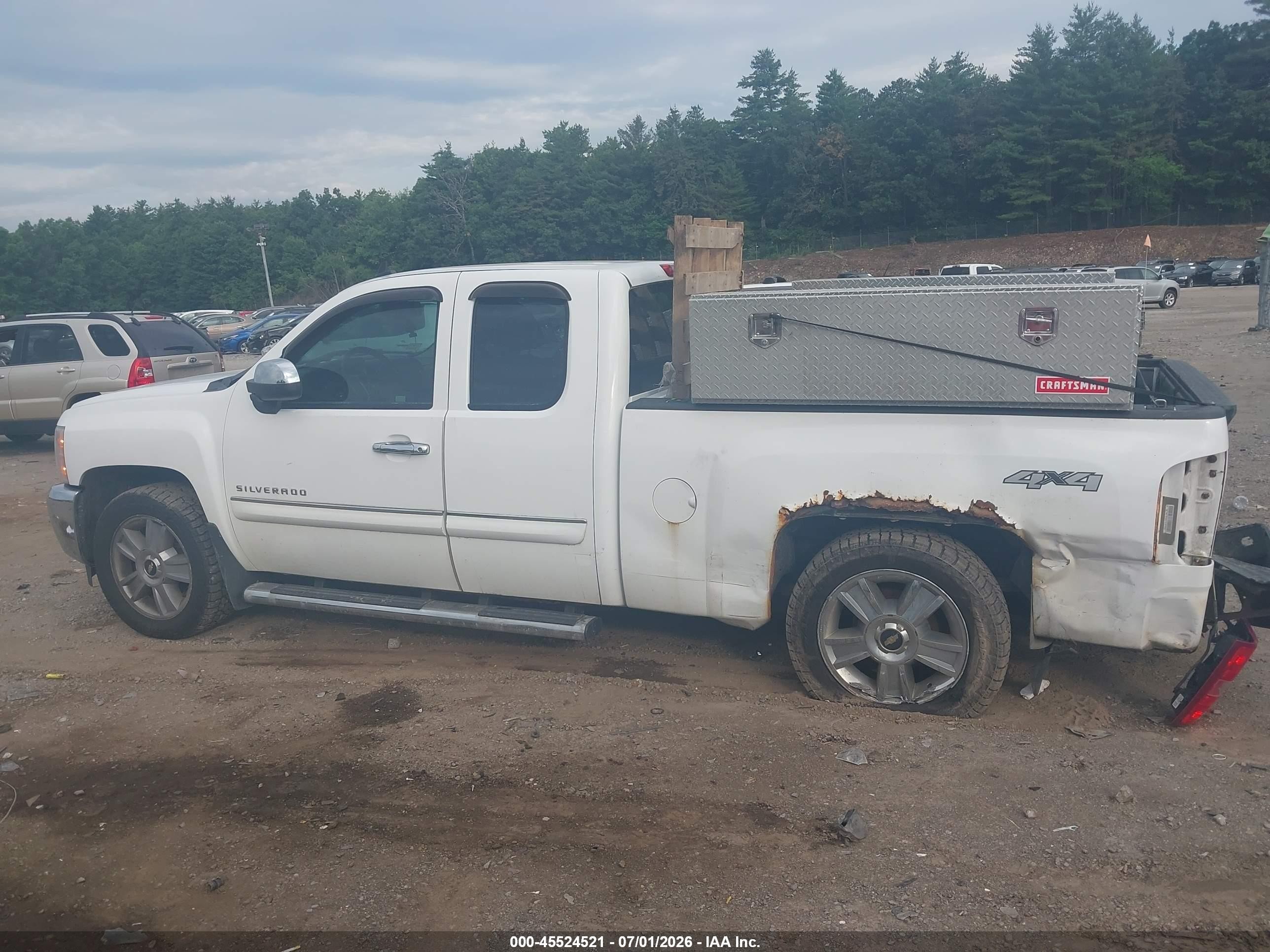 2013 Chevrolet Silverado 1500 Lt Белый vin: 1GCRKSE72DZ143942