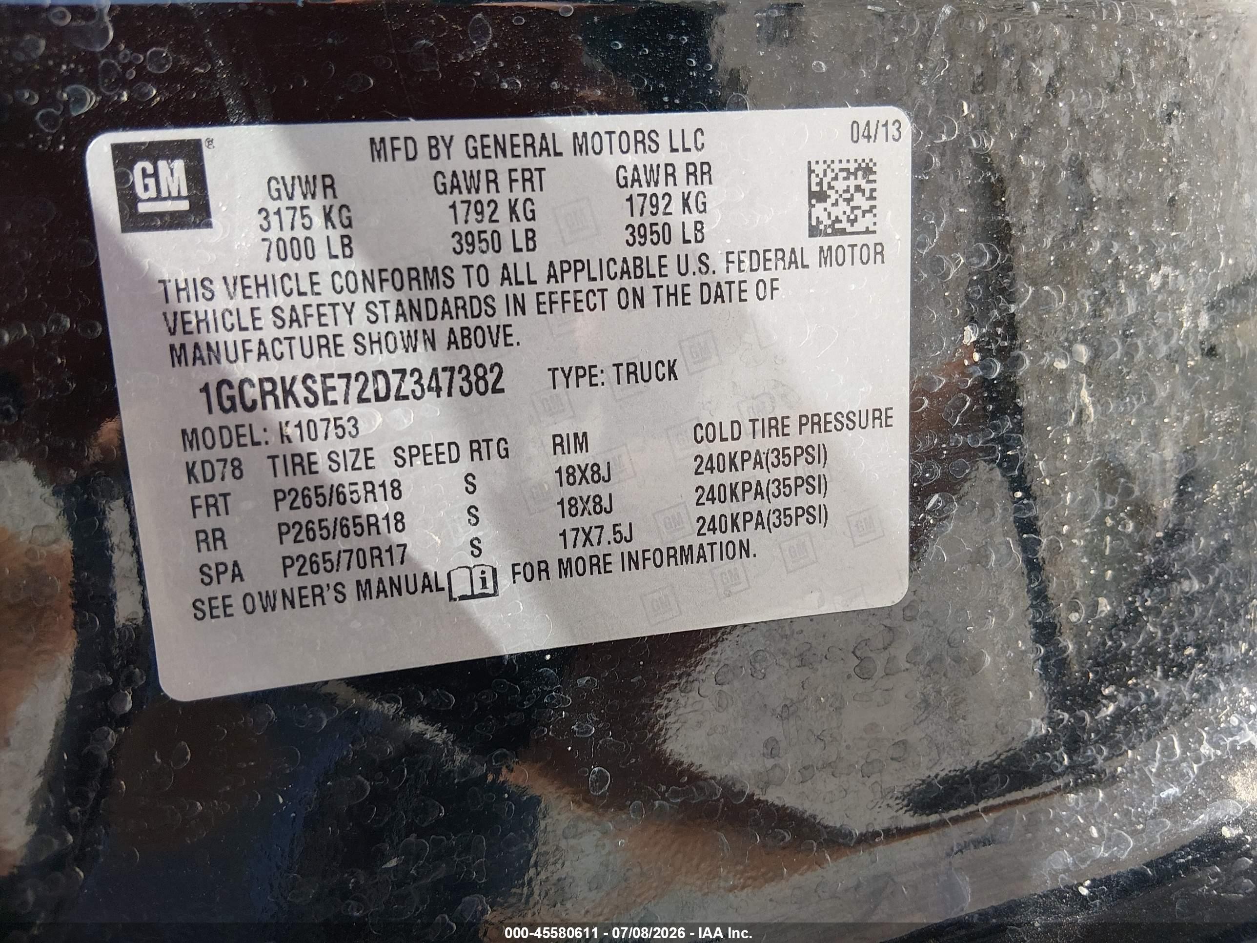 2013 Chevrolet Silverado 1500 Lt Черный vin: 1GCRKSE72DZ347382