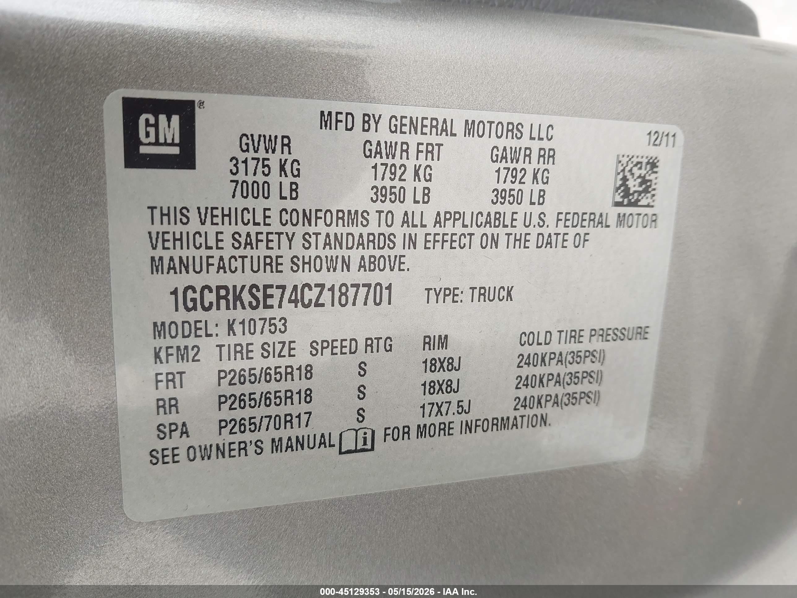 2012 Chevrolet Silverado 1500 Lt Серый vin: 1GCRKSE74CZ187701