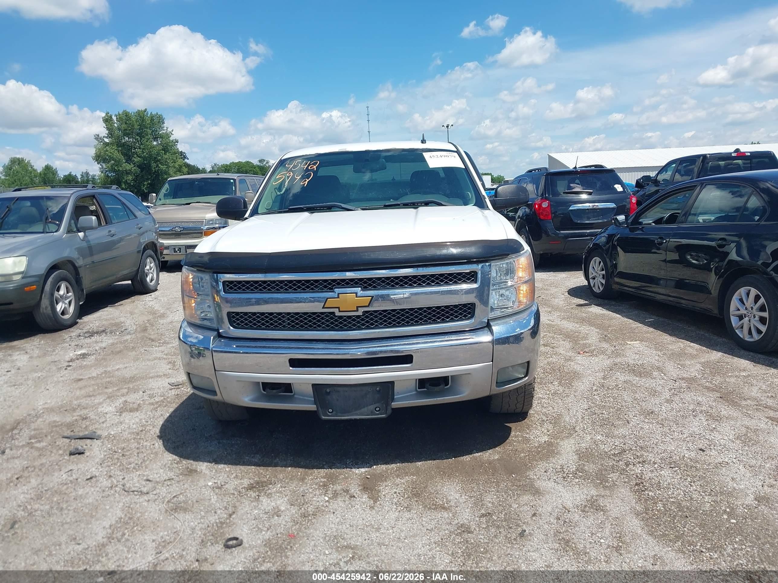 2012 Chevrolet Silverado 1500 Lt White vin: 1GCRKSE74CZ348175