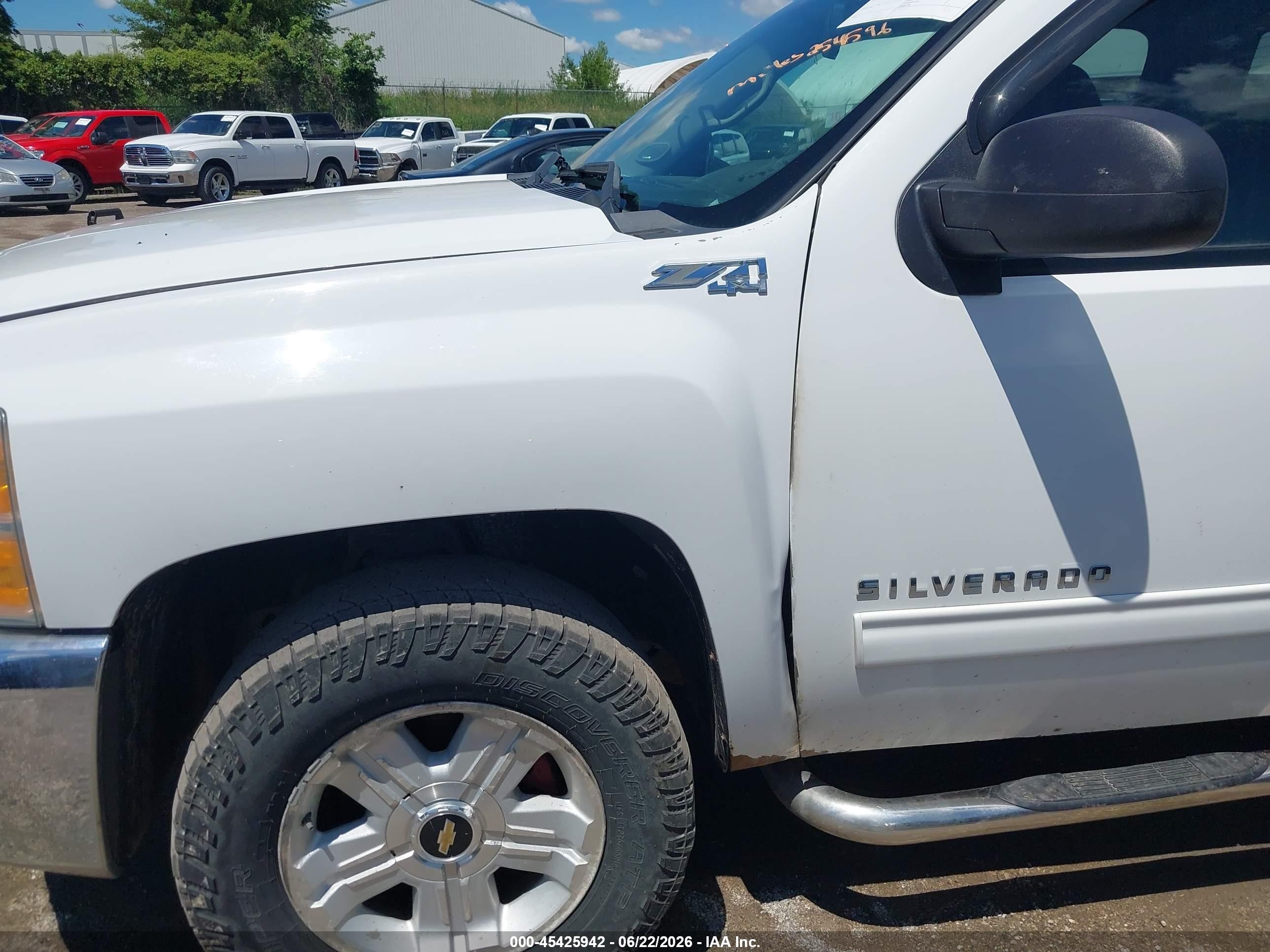 2012 Chevrolet Silverado 1500 Lt White vin: 1GCRKSE74CZ348175