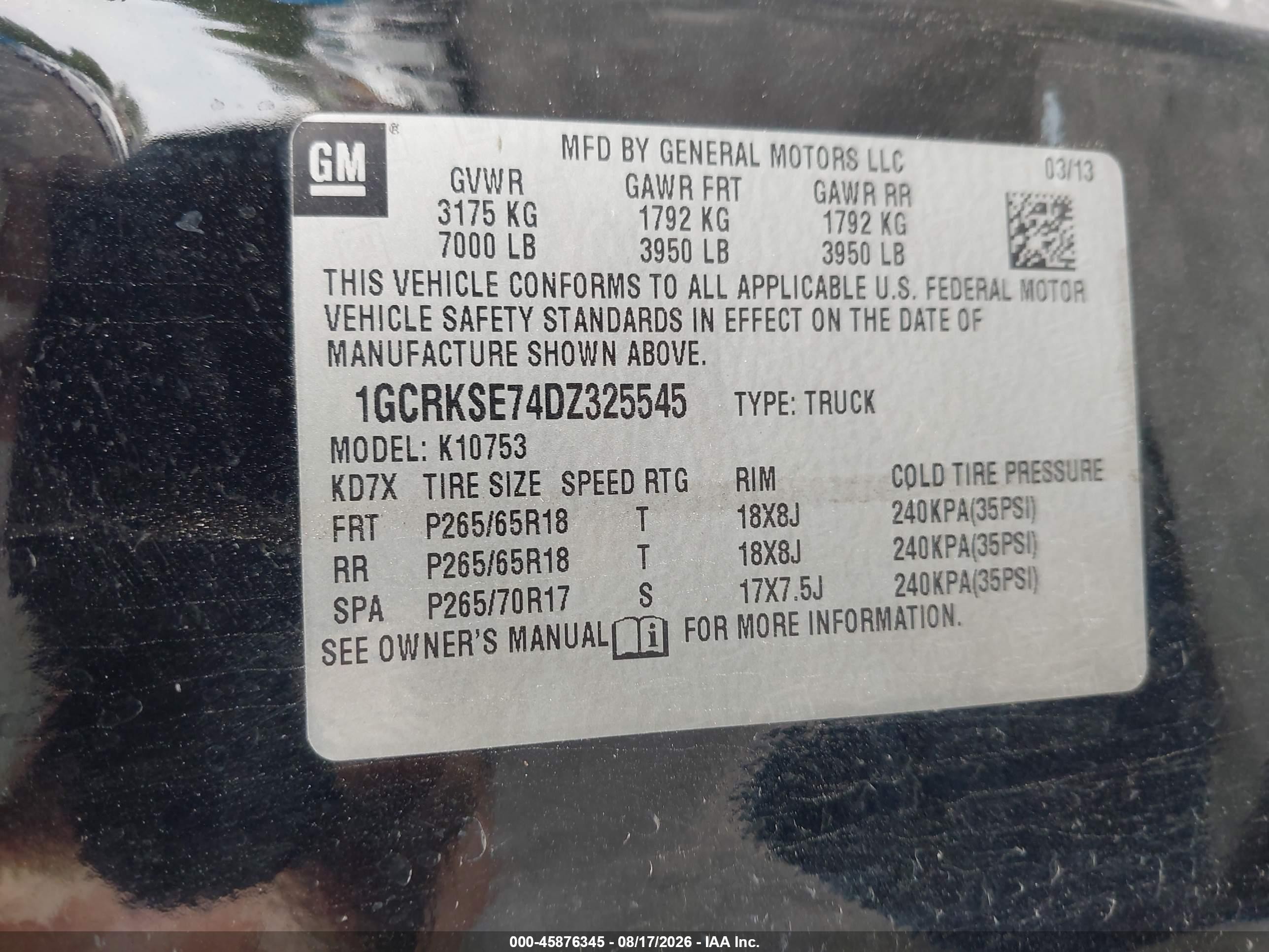 2013 Chevrolet Silverado 1500 Lt Black vin: 1GCRKSE74DZ325545