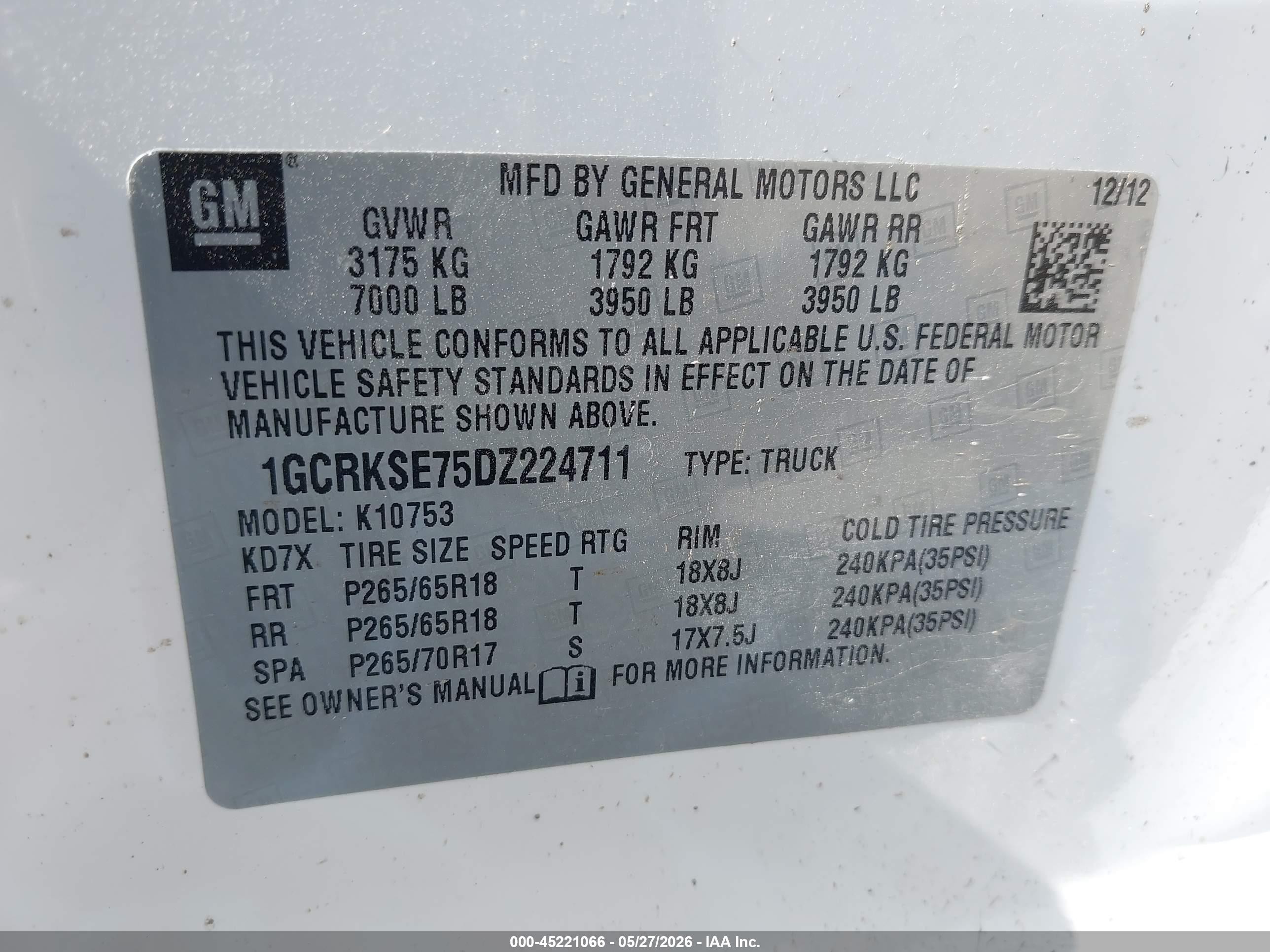 2013 Chevrolet Silverado 1500 Lt White vin: 1GCRKSE75DZ224711