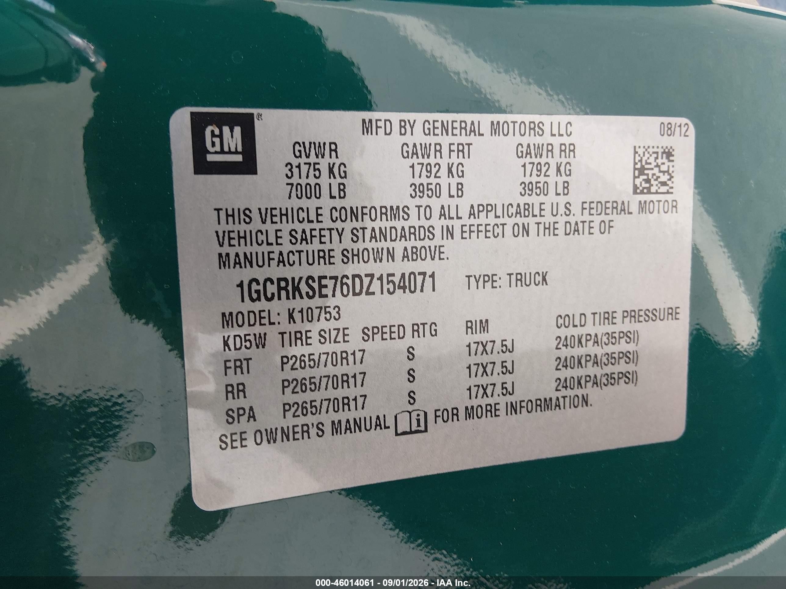 2013 Chevrolet Silverado 1500 Lt Green vin: 1GCRKSE76DZ154071