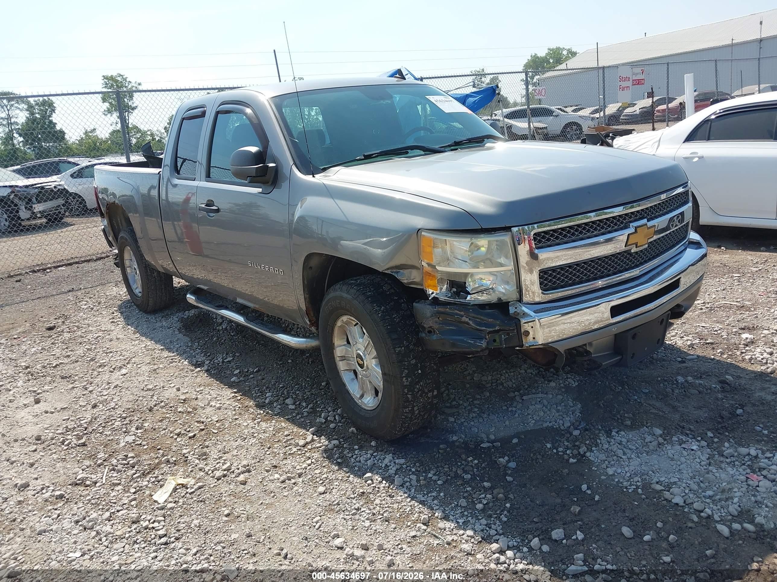 2013 Chevrolet Silverado 1500 Lt Gray vin: 1GCRKSE76DZ387481