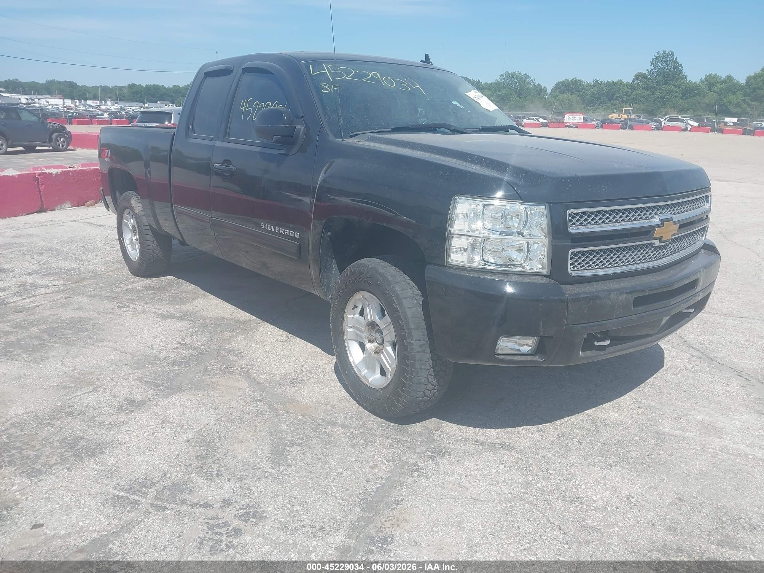 2012 Chevrolet Silverado 1500 Lt Black vin: 1GCRKSE7XCZ105227