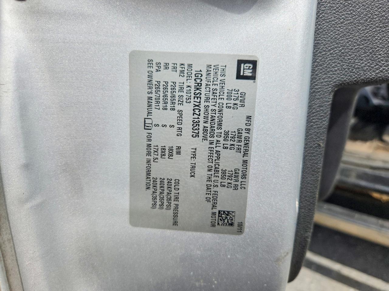2012 Chevrolet Silverado 1500 Silver vin: 1GCRKSE7XCZ135375