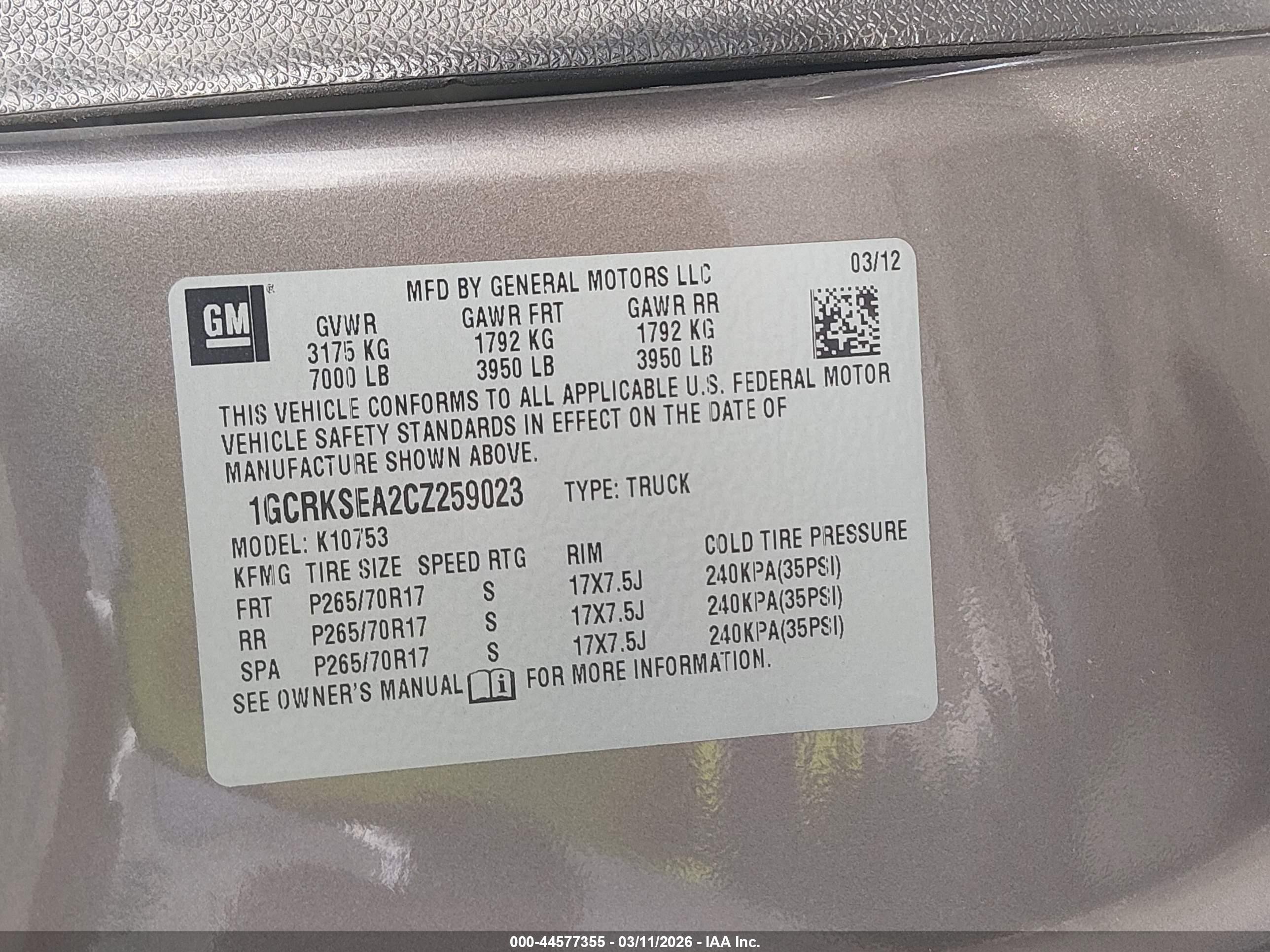 2012 Chevrolet Silverado 1500 Lt Gray vin: 1GCRKSEA2CZ259023