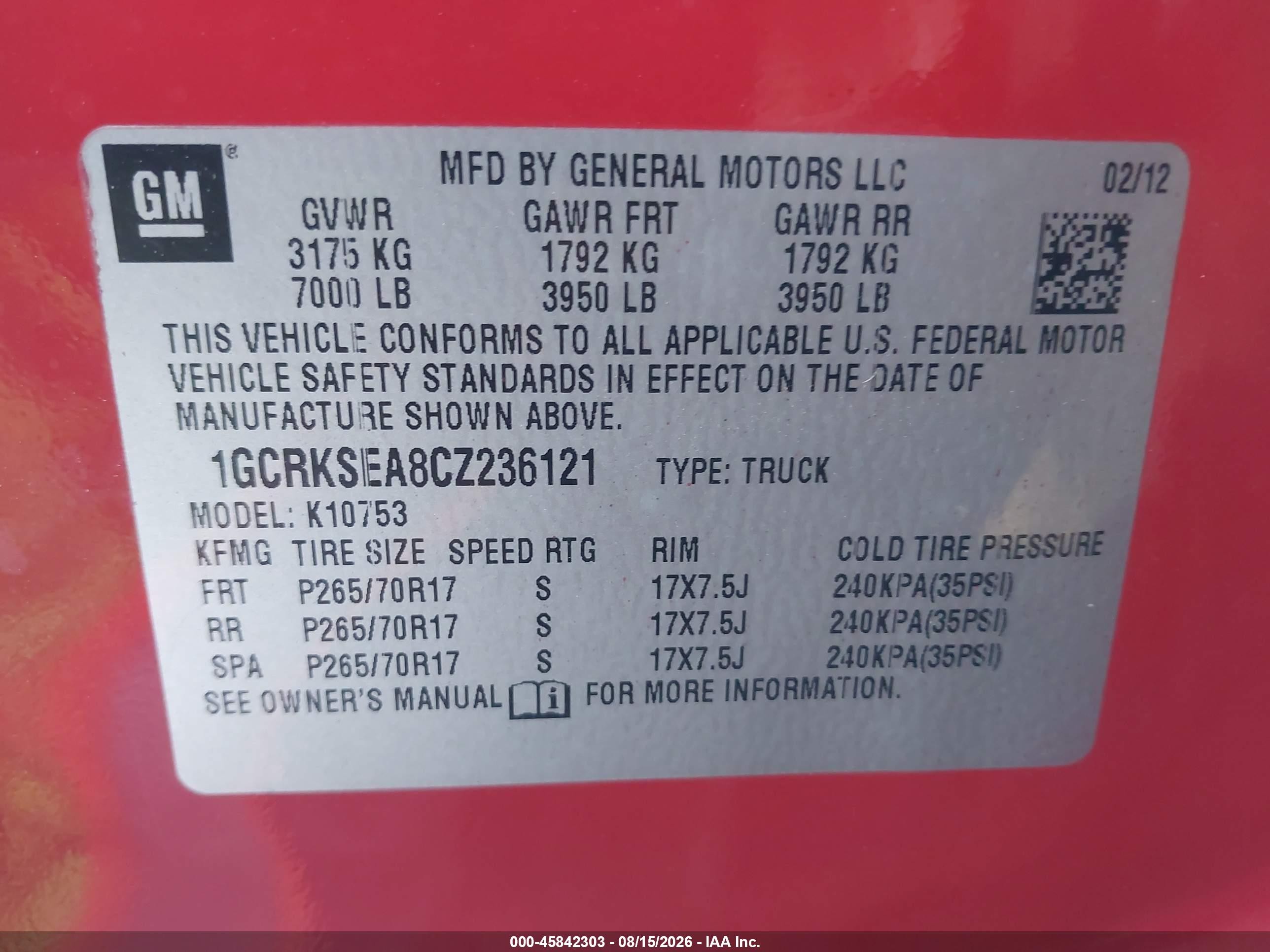 2012 Chevrolet Silverado 1500 Lt Red vin: 1GCRKSEA8CZ236121