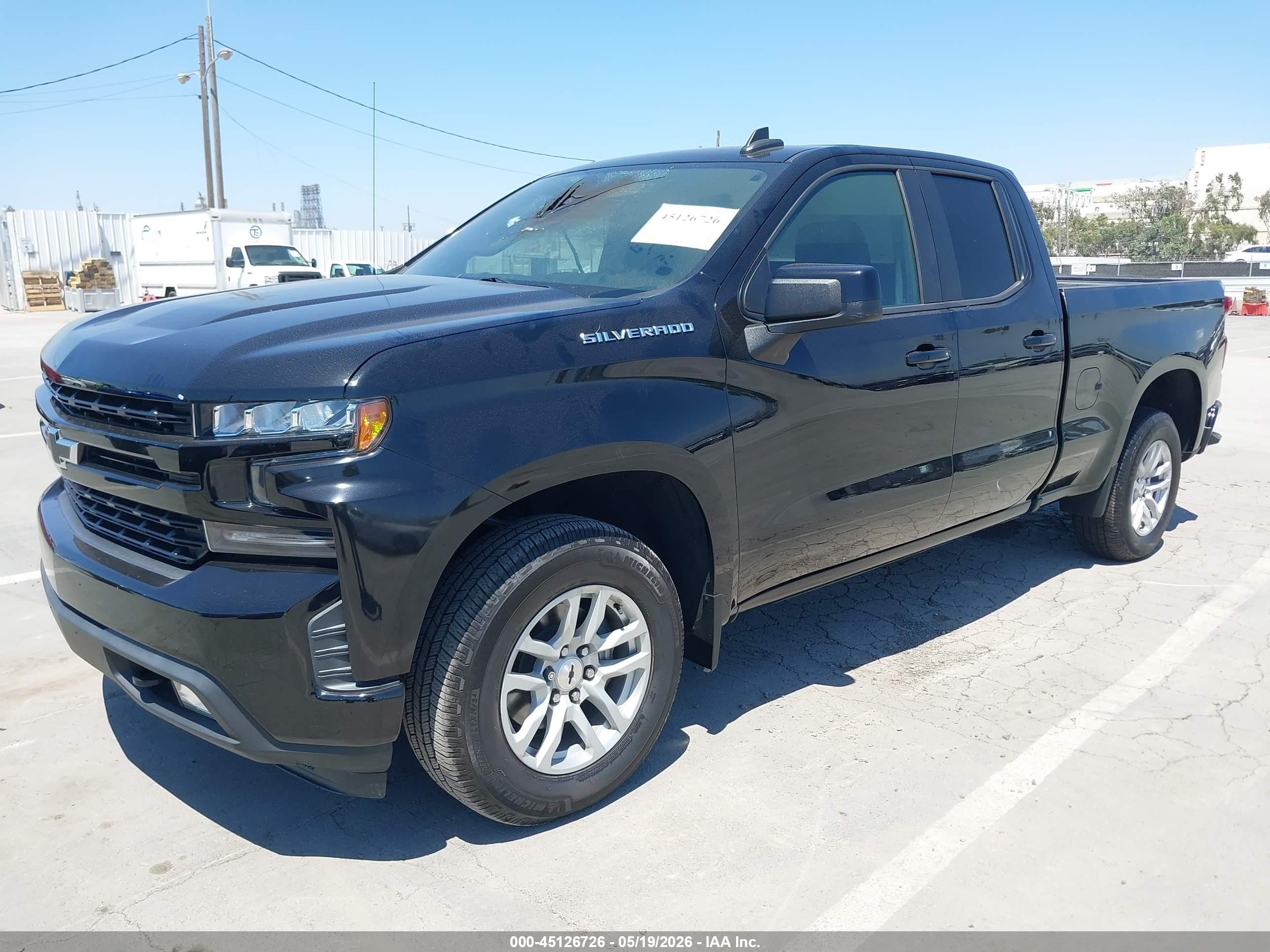 2019 Chevrolet Silverado 1500 Rst Black vin: 1GCRWDED0KZ332303