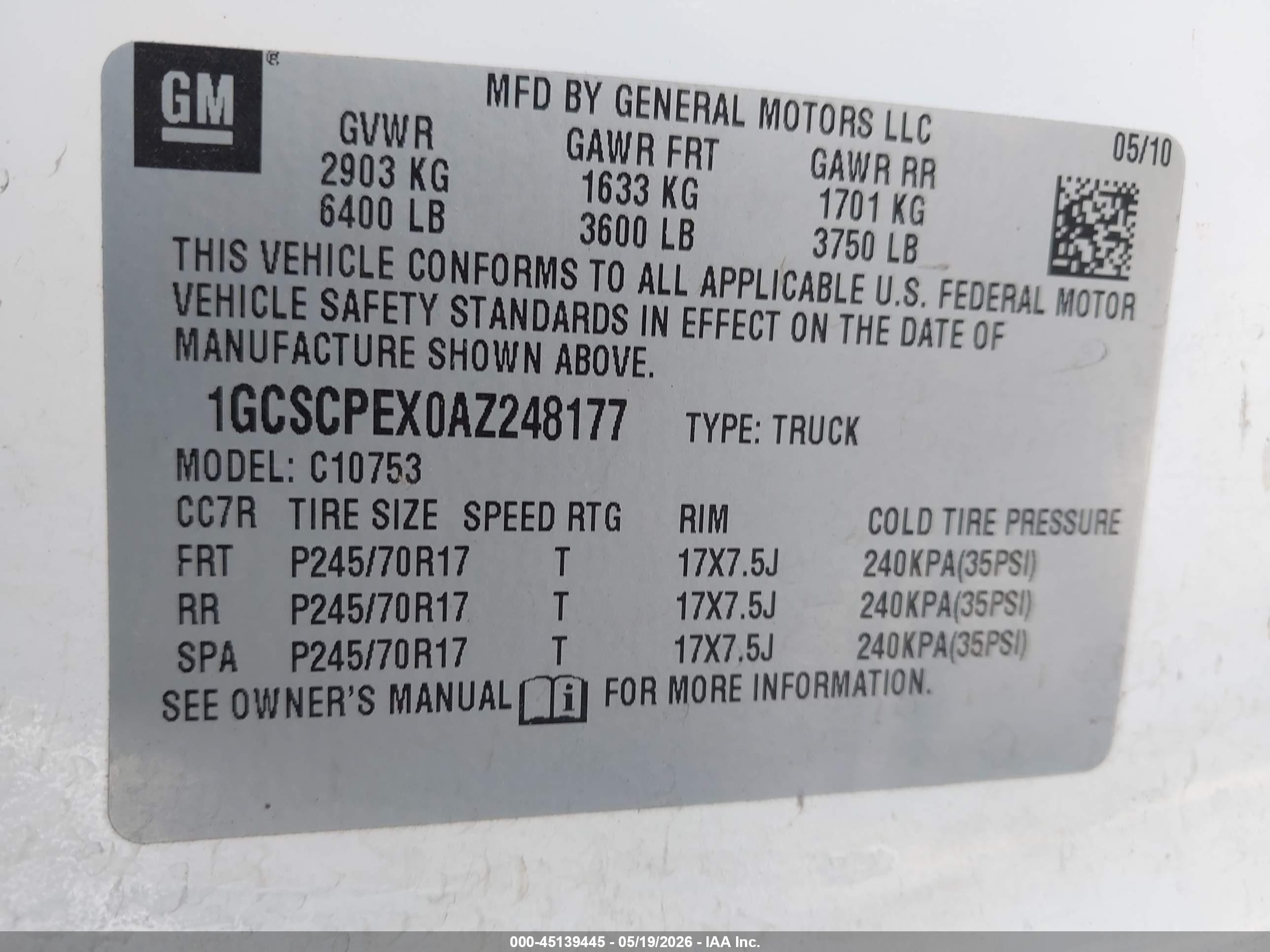 2010 Chevrolet Silverado 1500 Work Truck White vin: 1GCSCPEX0AZ248177