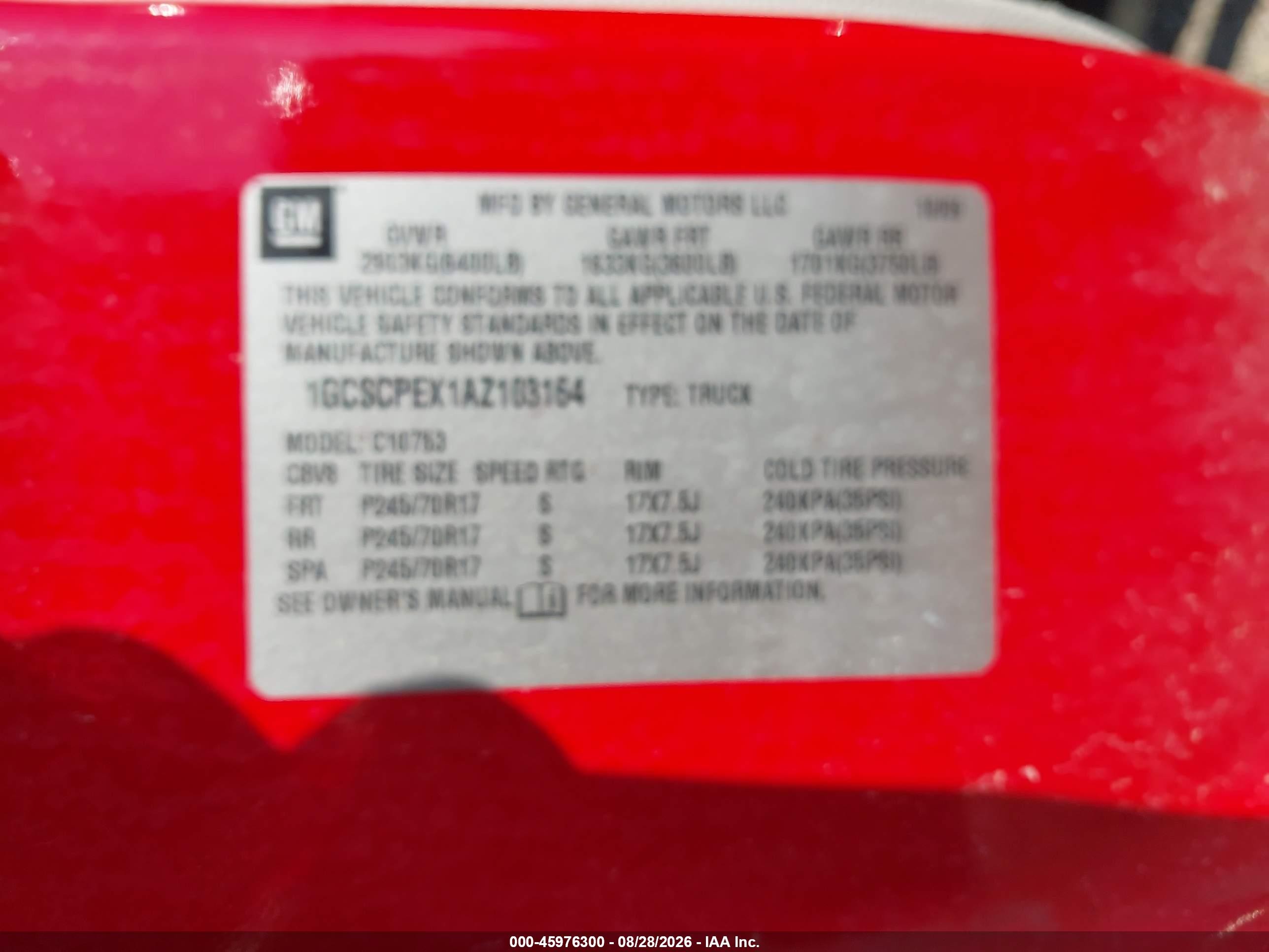 2010 Chevrolet Silverado 1500 Work Truck Красный vin: 1GCSCPEX1AZ103164