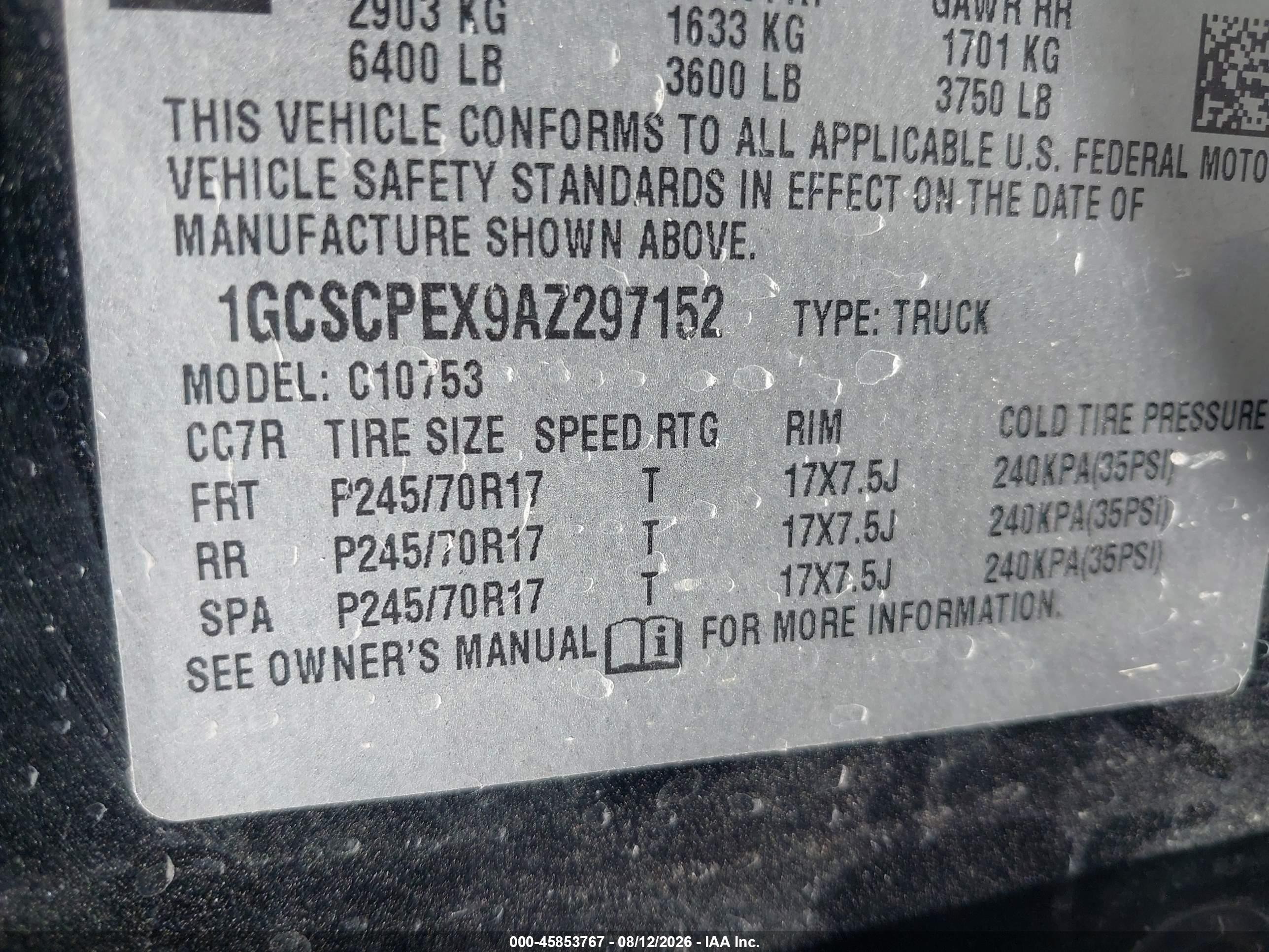 2010 Chevrolet Silverado 1500 Work Truck Black vin: 1GCSCPEX9AZ297152