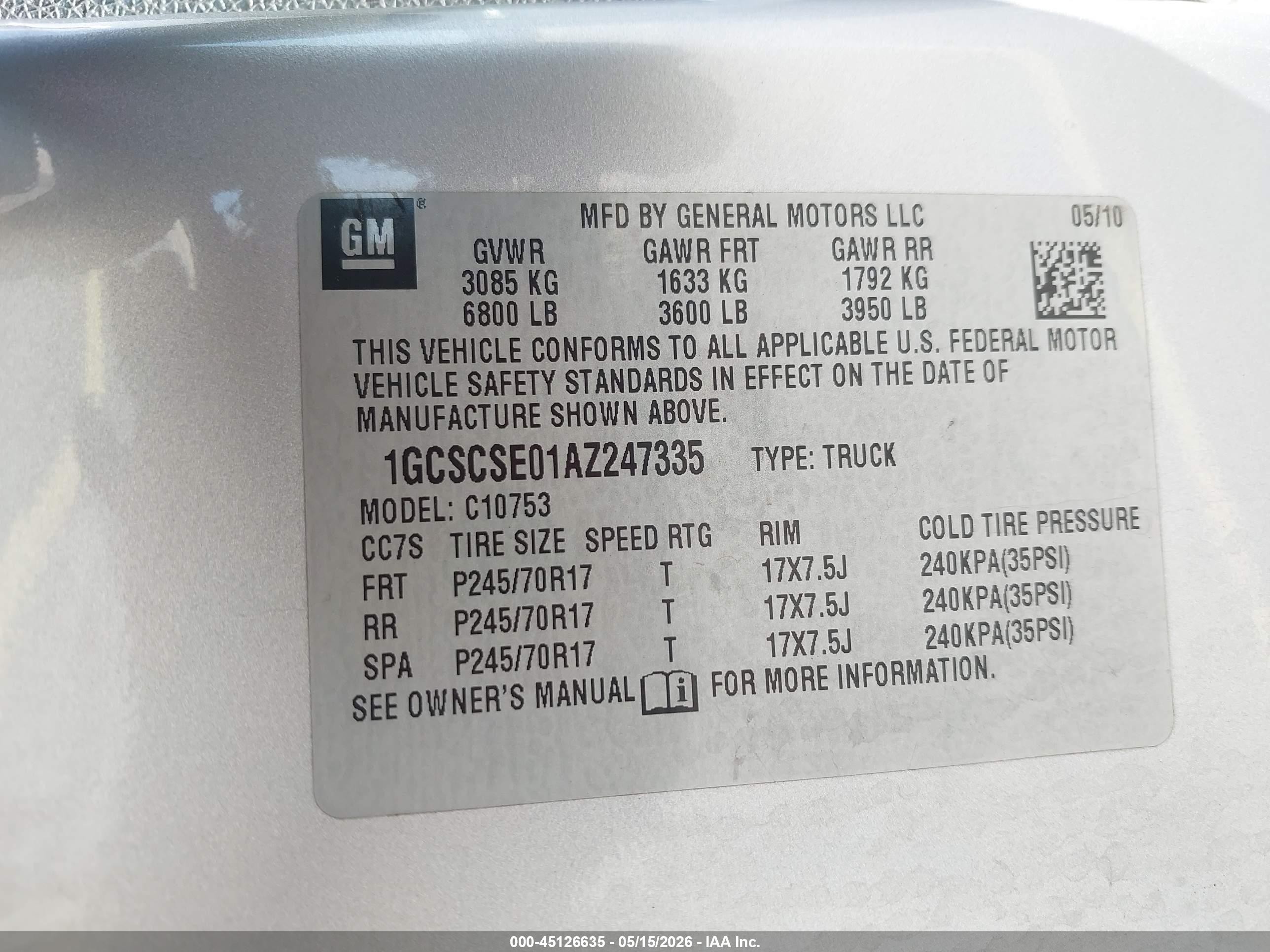 2010 Chevrolet Silverado 1500 Lt Silver vin: 1GCSCSE01AZ247335