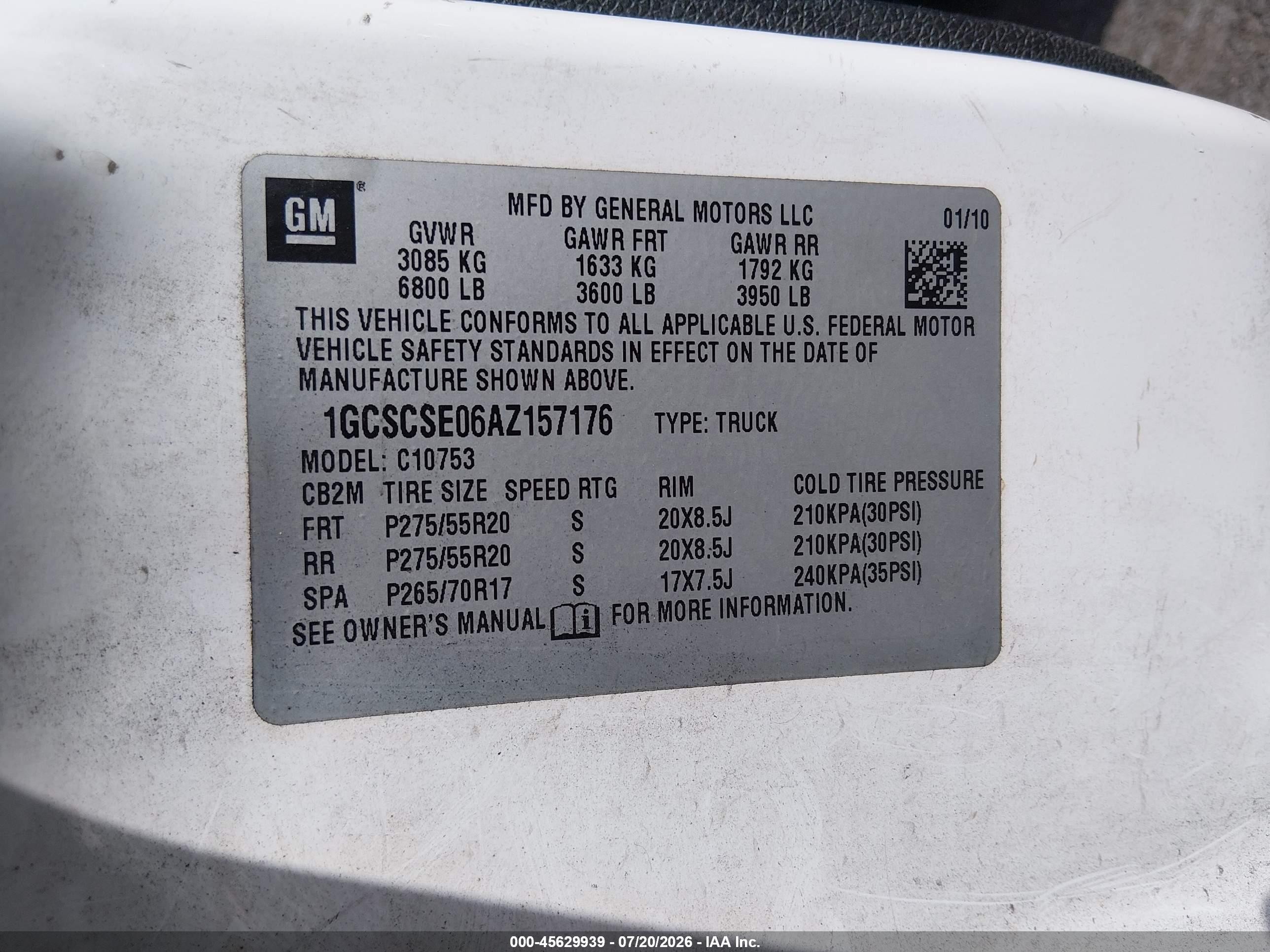 2010 Chevrolet Silverado 1500 Lt White vin: 1GCSCSE06AZ157176