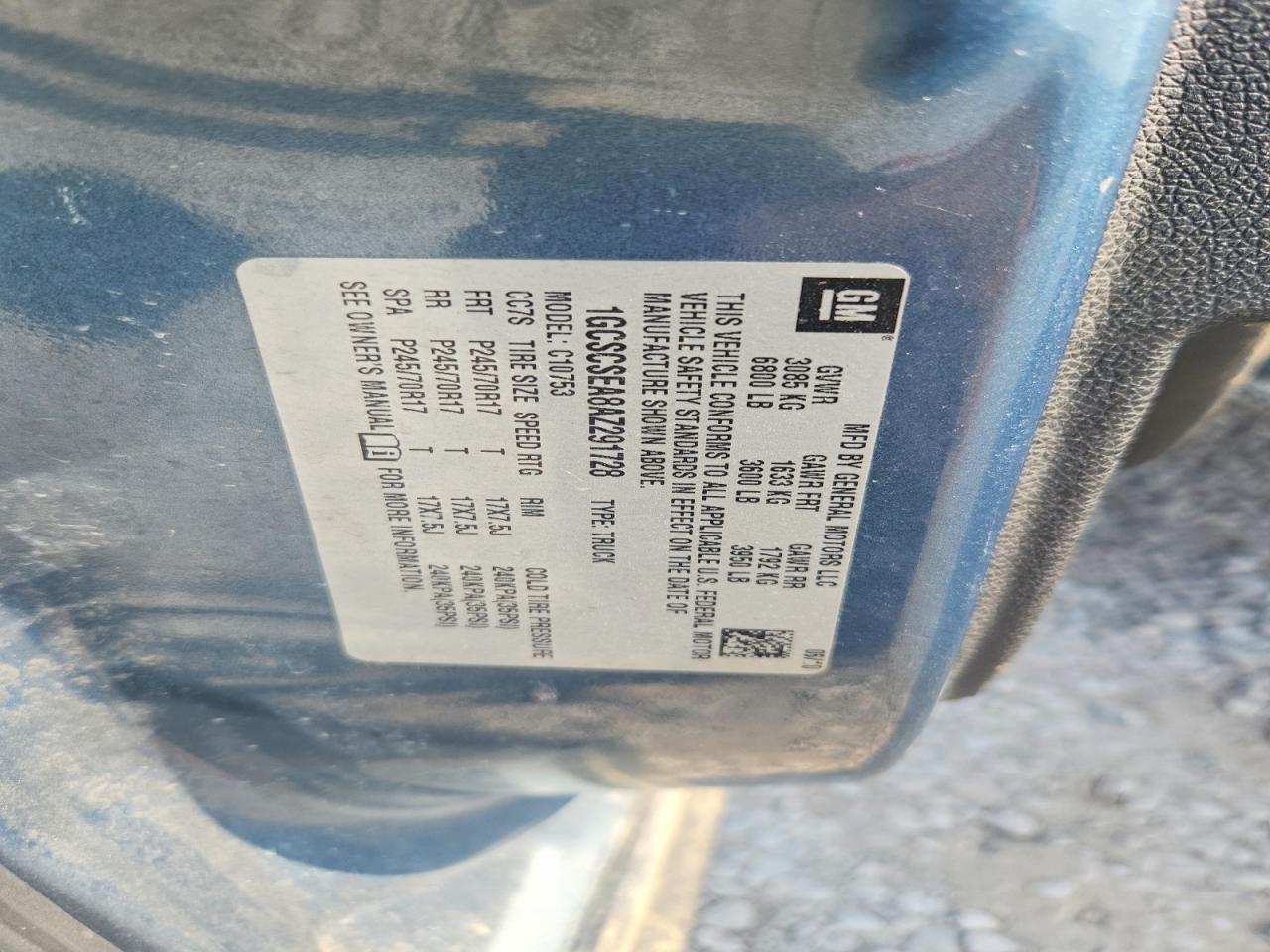 2010 Chevrolet Silverado C1500 Lt Blue vin: 1GCSCSEA8AZ291728