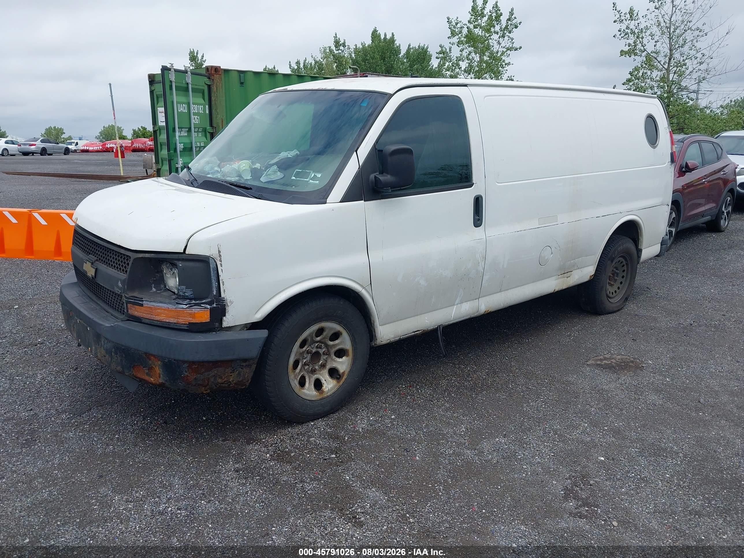 2012 Chevrolet Express 1500 Work Van White vin: 1GCSGAFX0C1120734