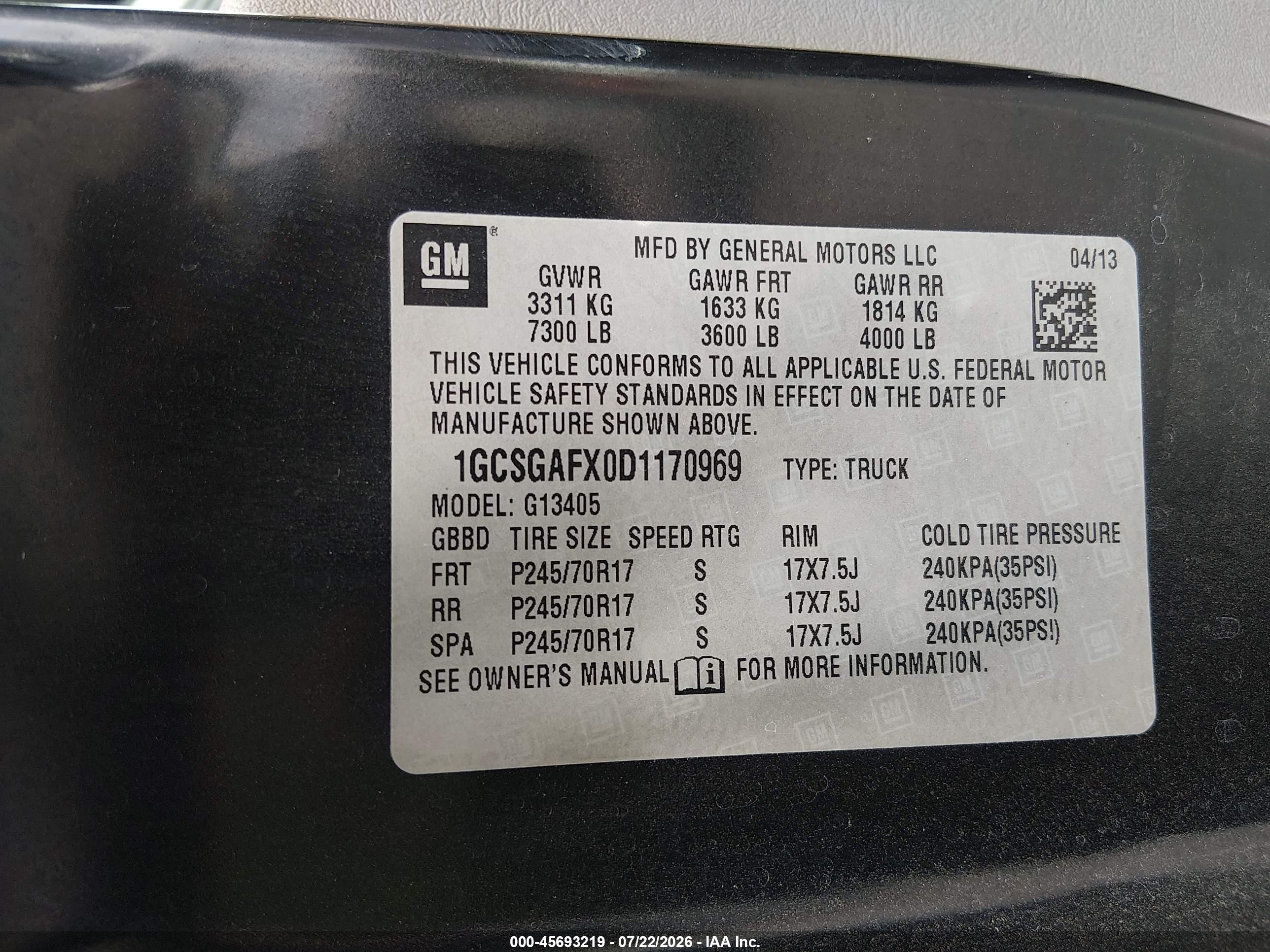 2013 Chevrolet Express 1500 Work Van Black vin: 1GCSGAFX0D1170969