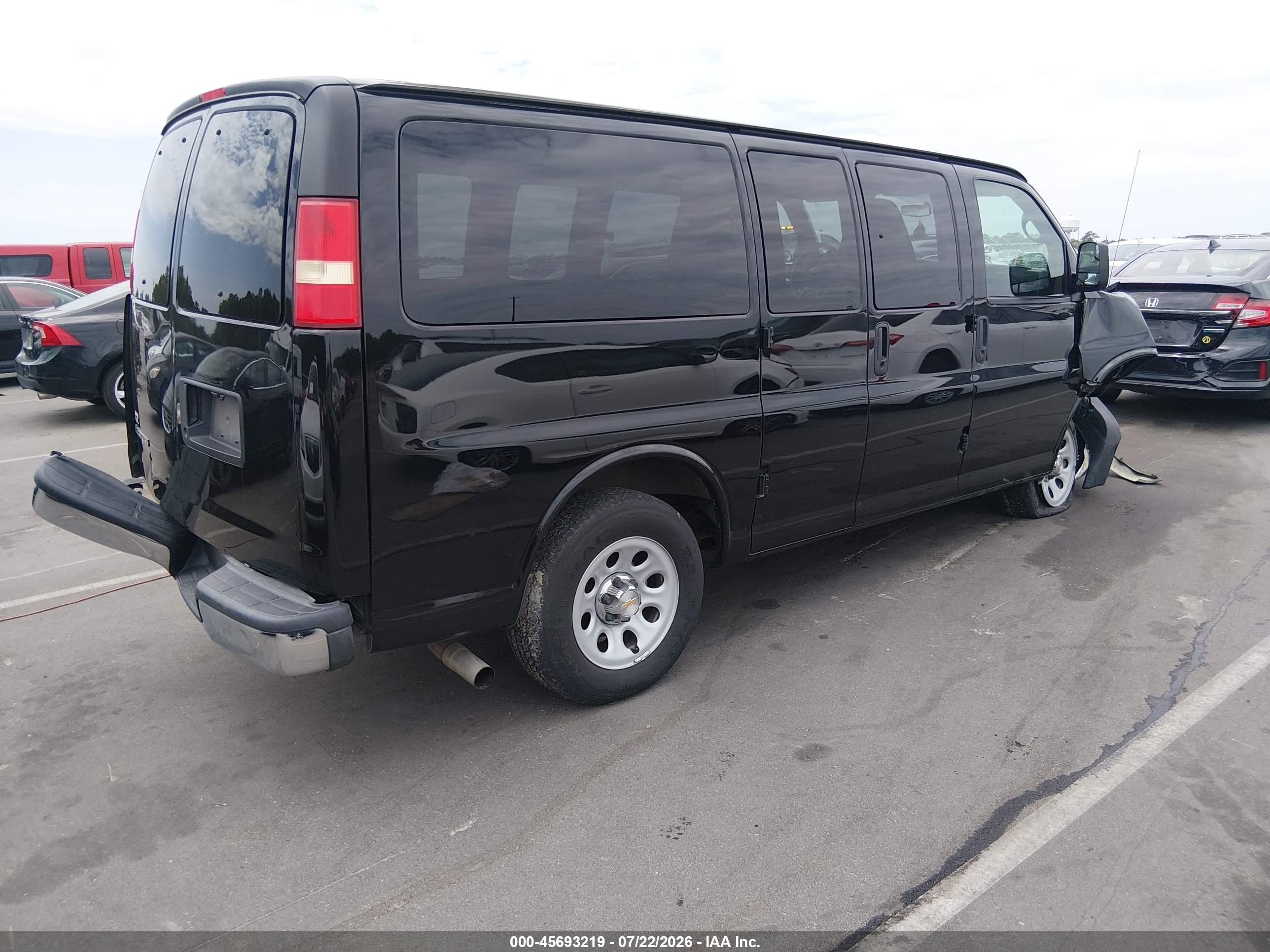 2013 Chevrolet Express 1500 Work Van Black vin: 1GCSGAFX0D1170969