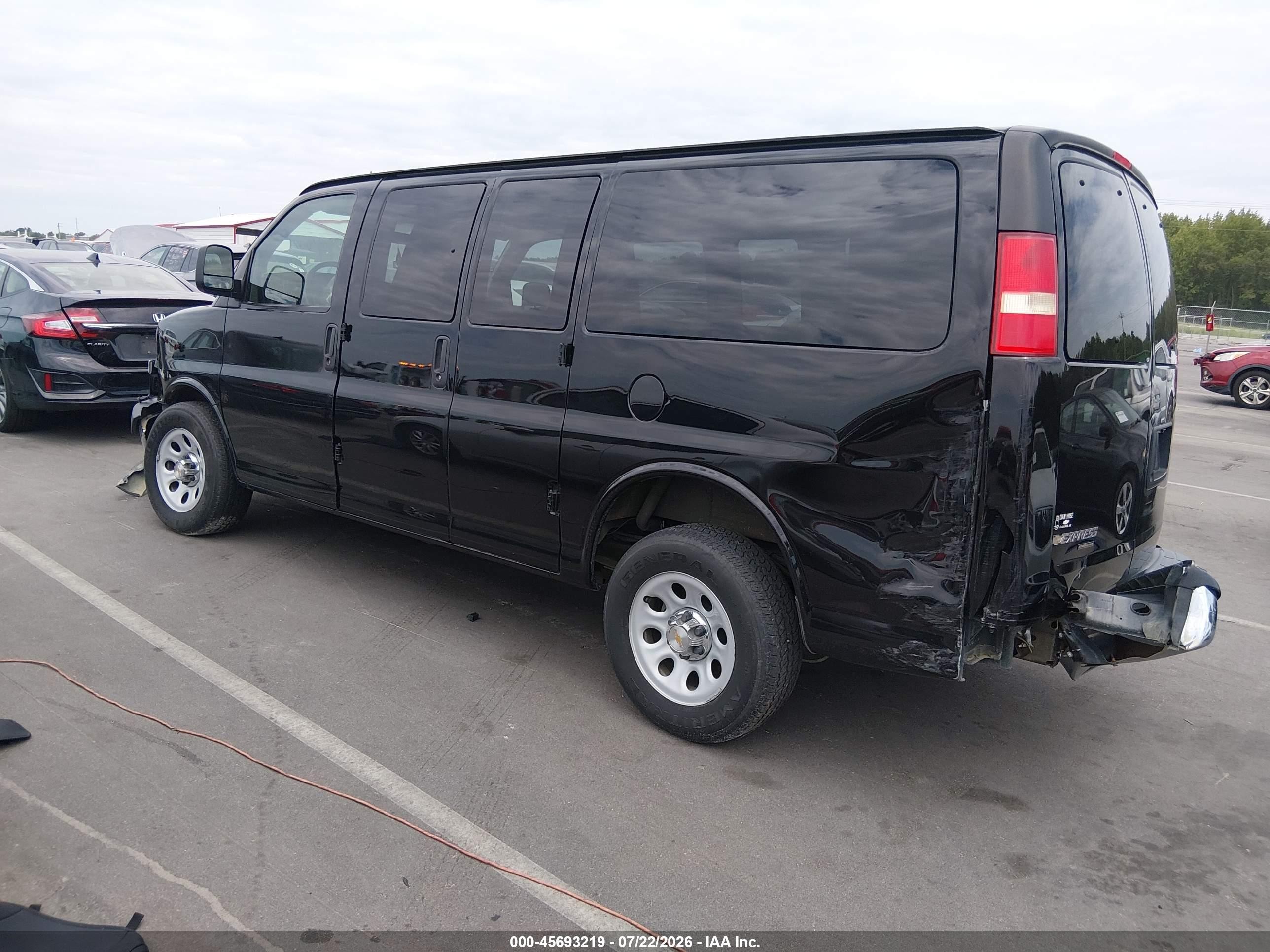 2013 Chevrolet Express 1500 Work Van Black vin: 1GCSGAFX0D1170969