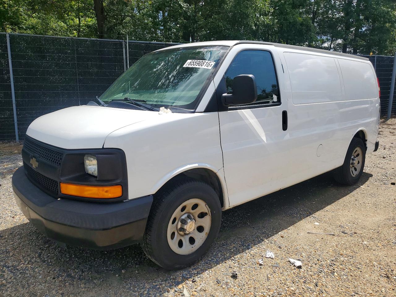 2013 Chevrolet Express G1500 White vin: 1GCSGAFX1D1158507