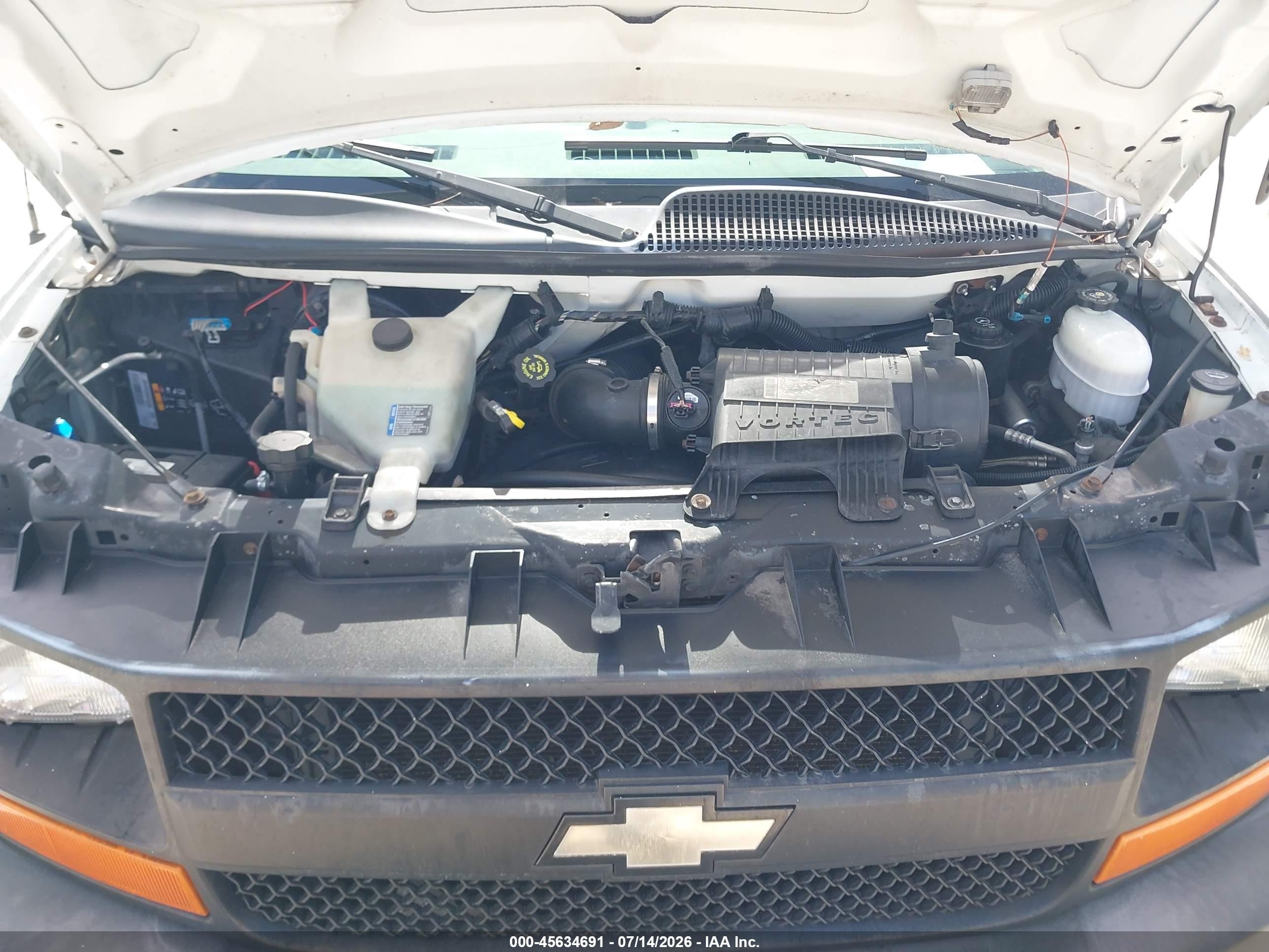 2012 Chevrolet Express 1500 Work Van White vin: 1GCSGAFX2C1103241
