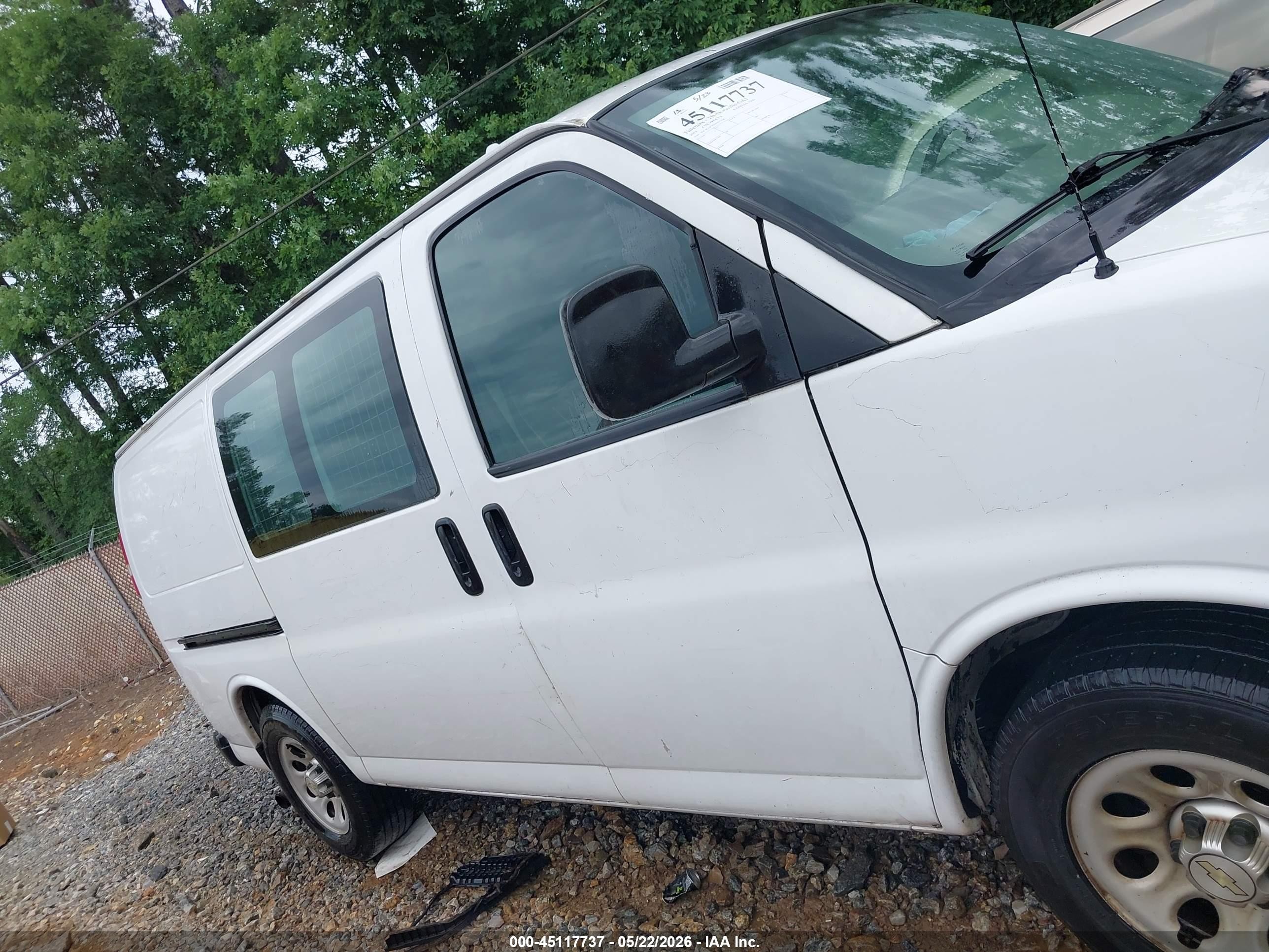 2013 Chevrolet Express 1500 Work Van White vin: 1GCSGAFX2D1173128