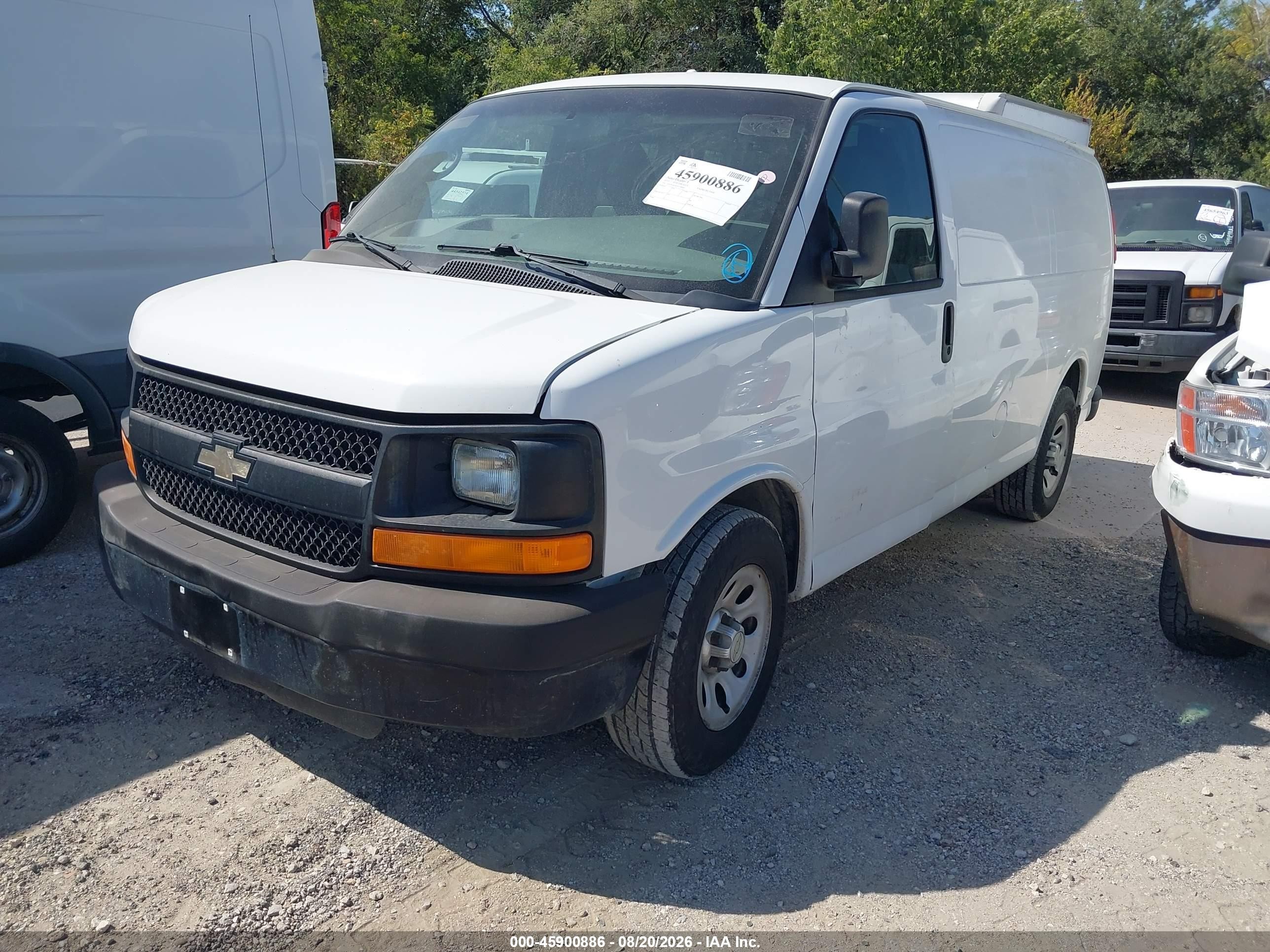 2013 Chevrolet Express 1500 Work Van White vin: 1GCSGAFX3D1168603
