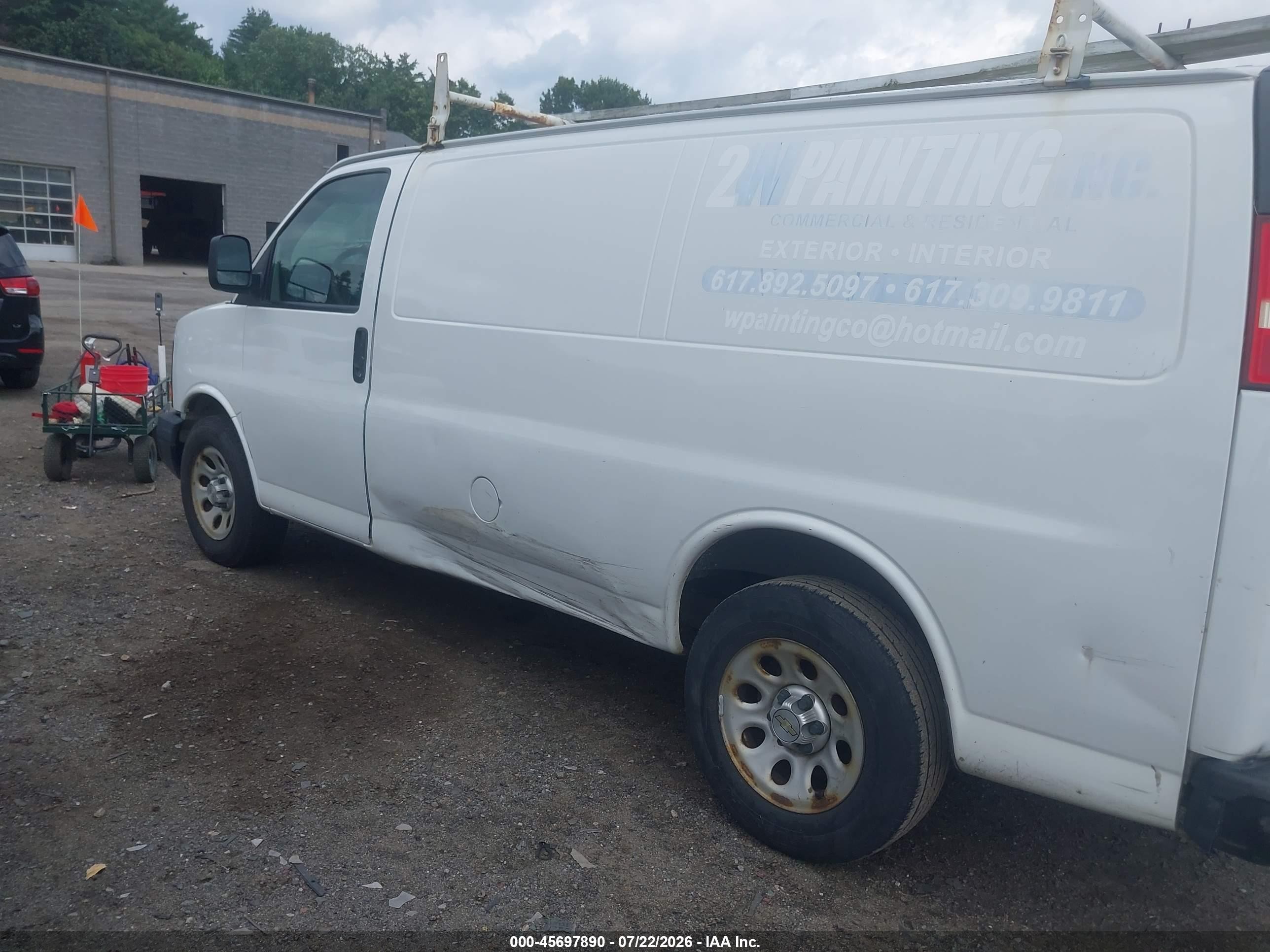 2013 Chevrolet Express 1500 Work Van White vin: 1GCSGAFX3D1188236