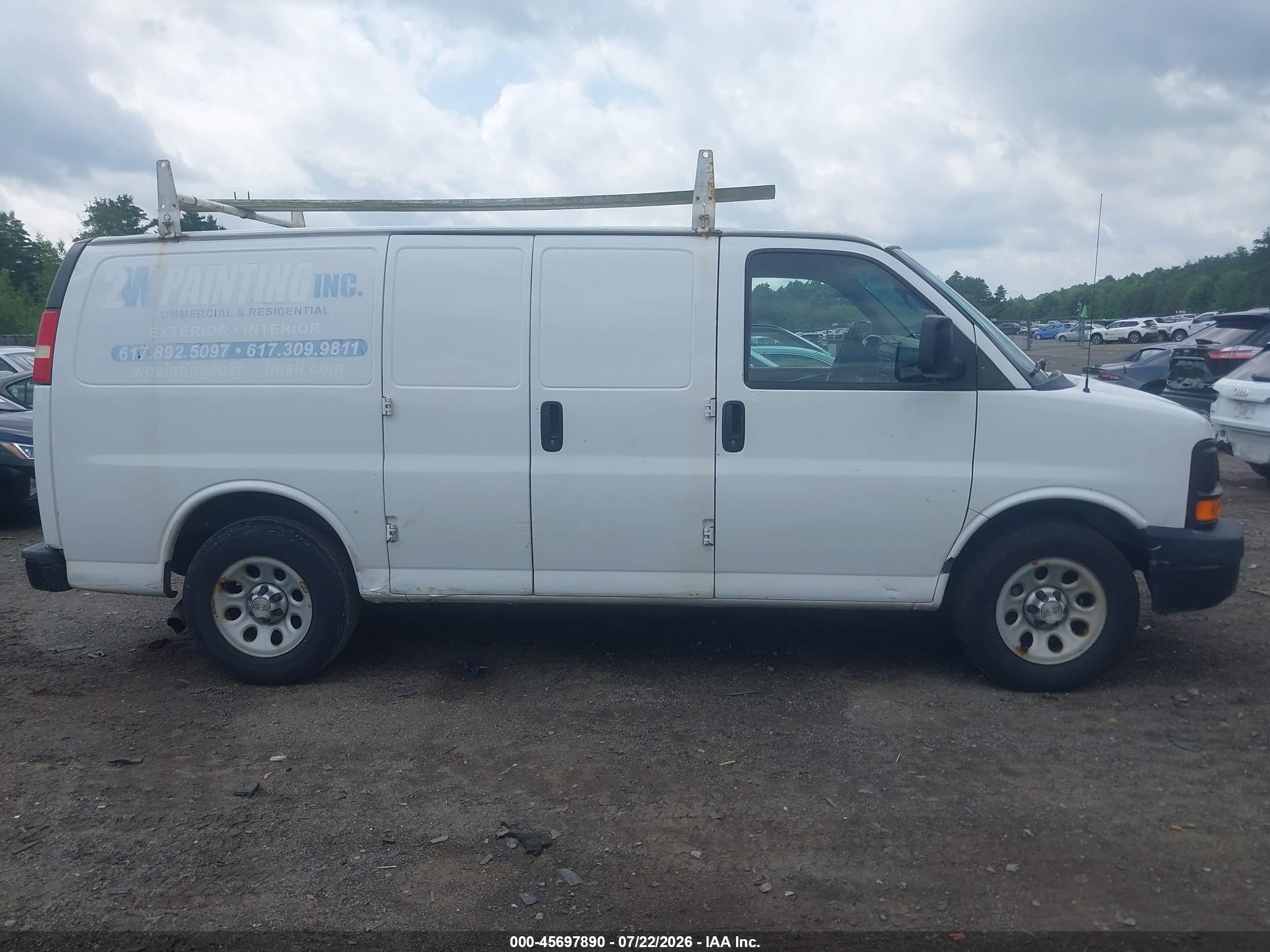 2013 Chevrolet Express 1500 Work Van White vin: 1GCSGAFX3D1188236